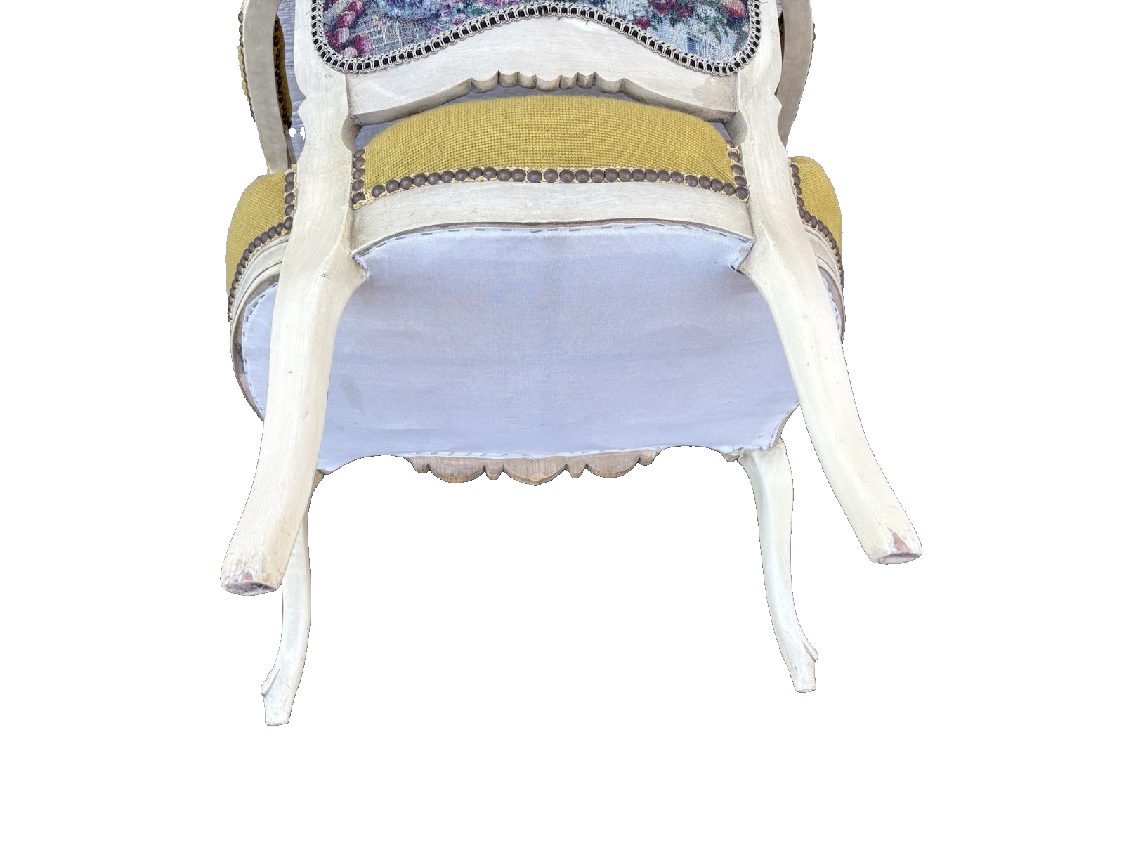 61829  Quality Floral Needlepoint Armchair Chair