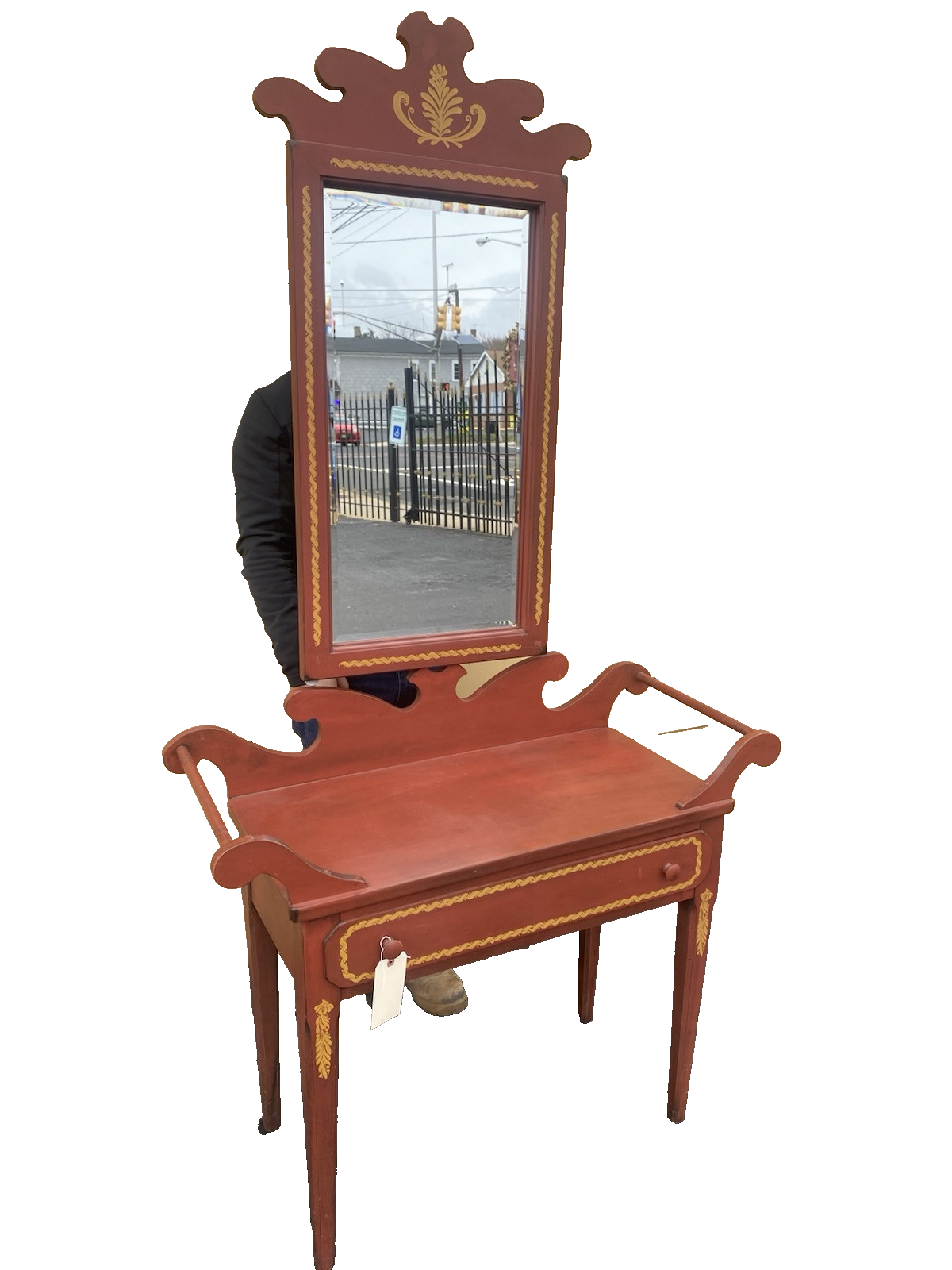 64013 Lane Furniture Lamp Table Console with Mirror