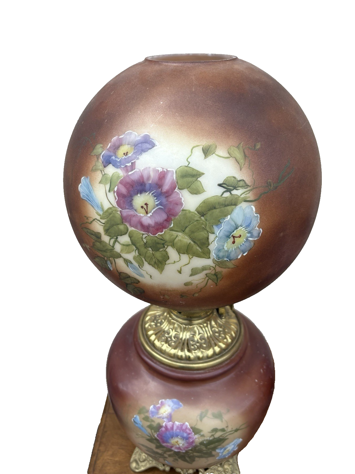 66592   Antique Gone with The Wind Electrified Oil Lamp