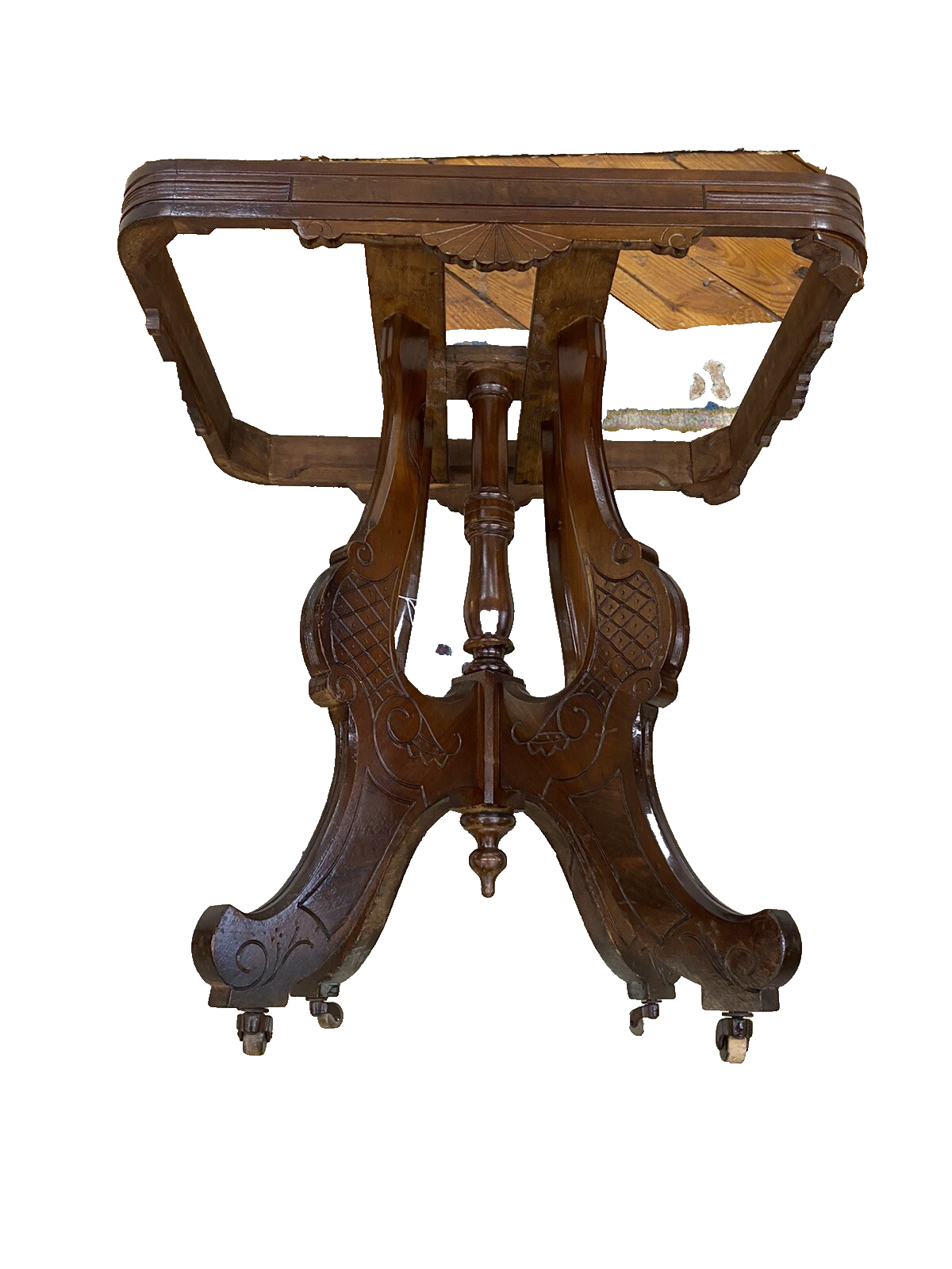 64811 Antique Victorian Walnut Lamp Table Stand