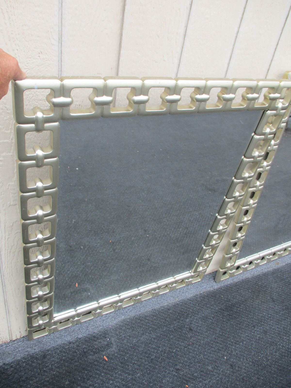 63843 PAIR  Decorator Silver Modern Mirrors Mirror s