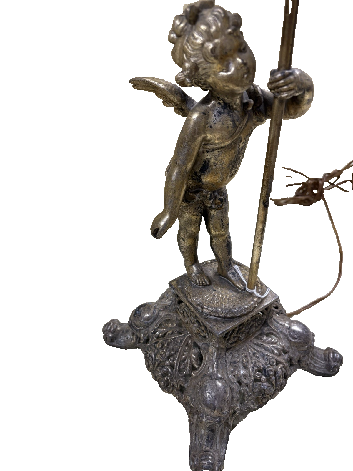 67003 Cherub Table Lamp with Glass Globe