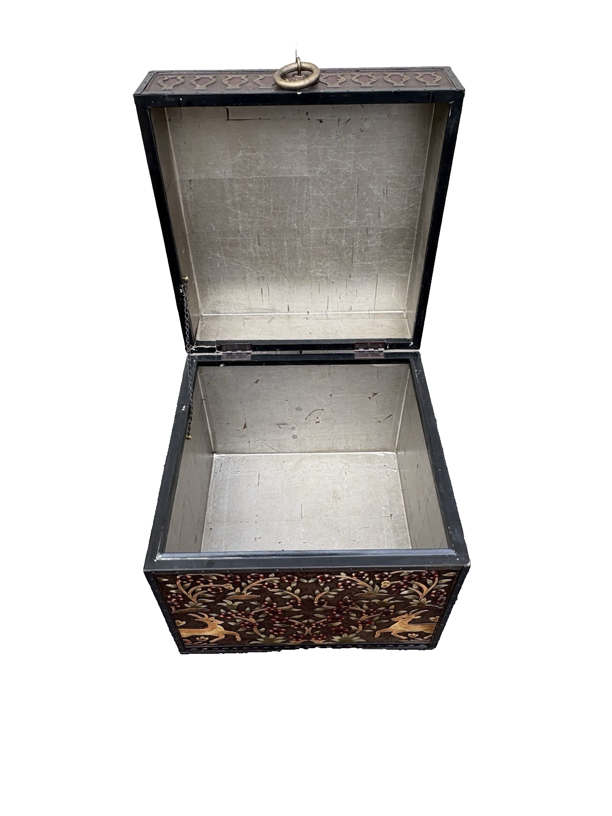 67174 Fancy Storage Trunk Cabinet with Bird Design