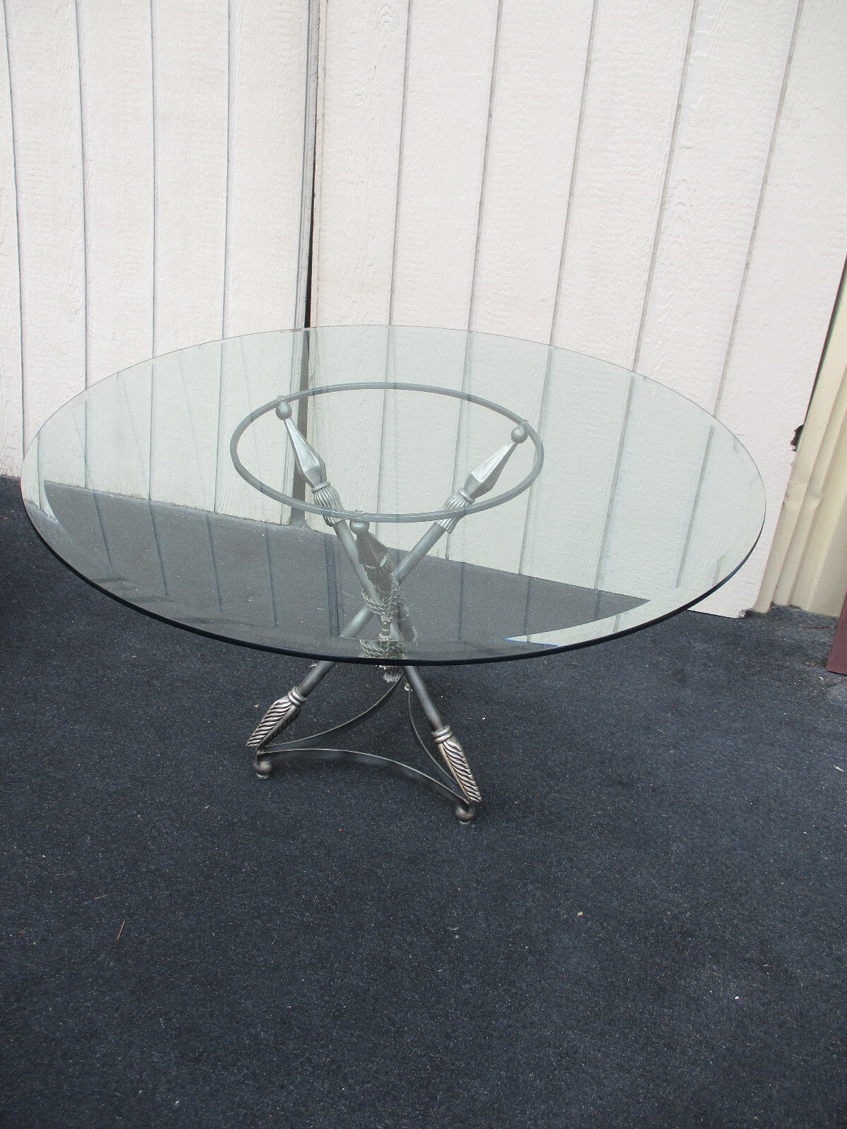 64245 Glass Top Decorator Foyer Console Dining Table 46" W glass top