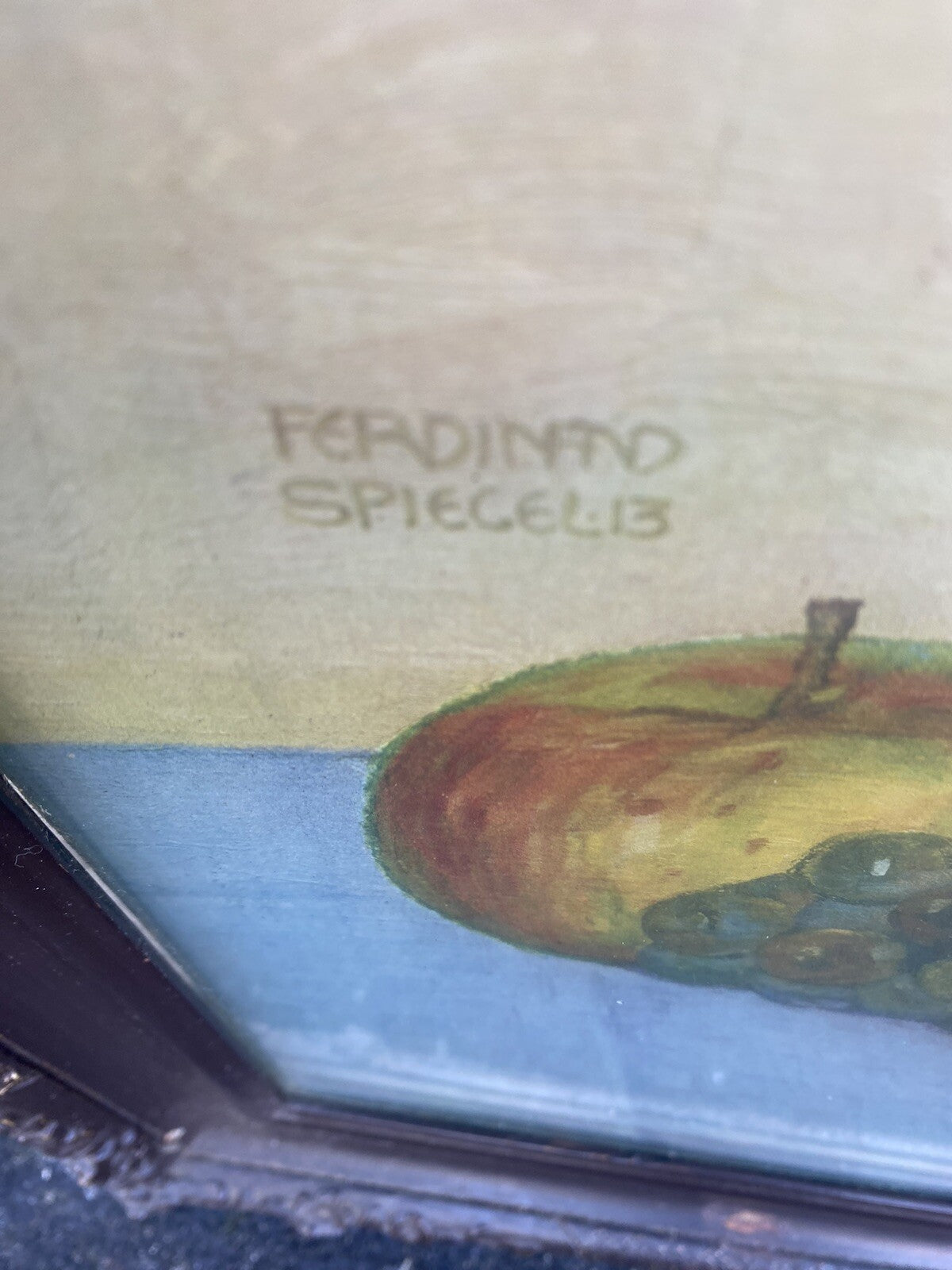 00001 Oil Painting?? Water Color ?? on Paper Artist Signed FERDINAND SPIEGEL 13