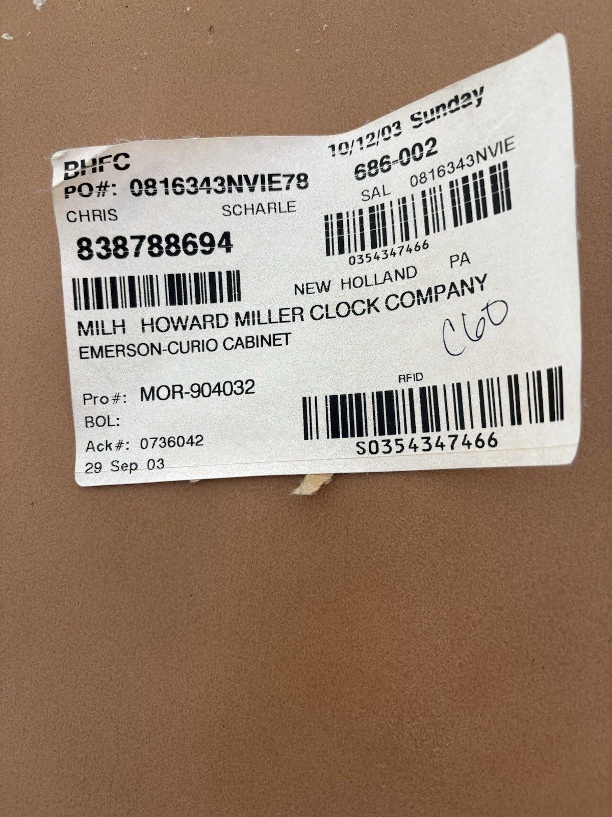 66922  HOWARD MILLER Decorator EMERSON  Curio China Cabinet