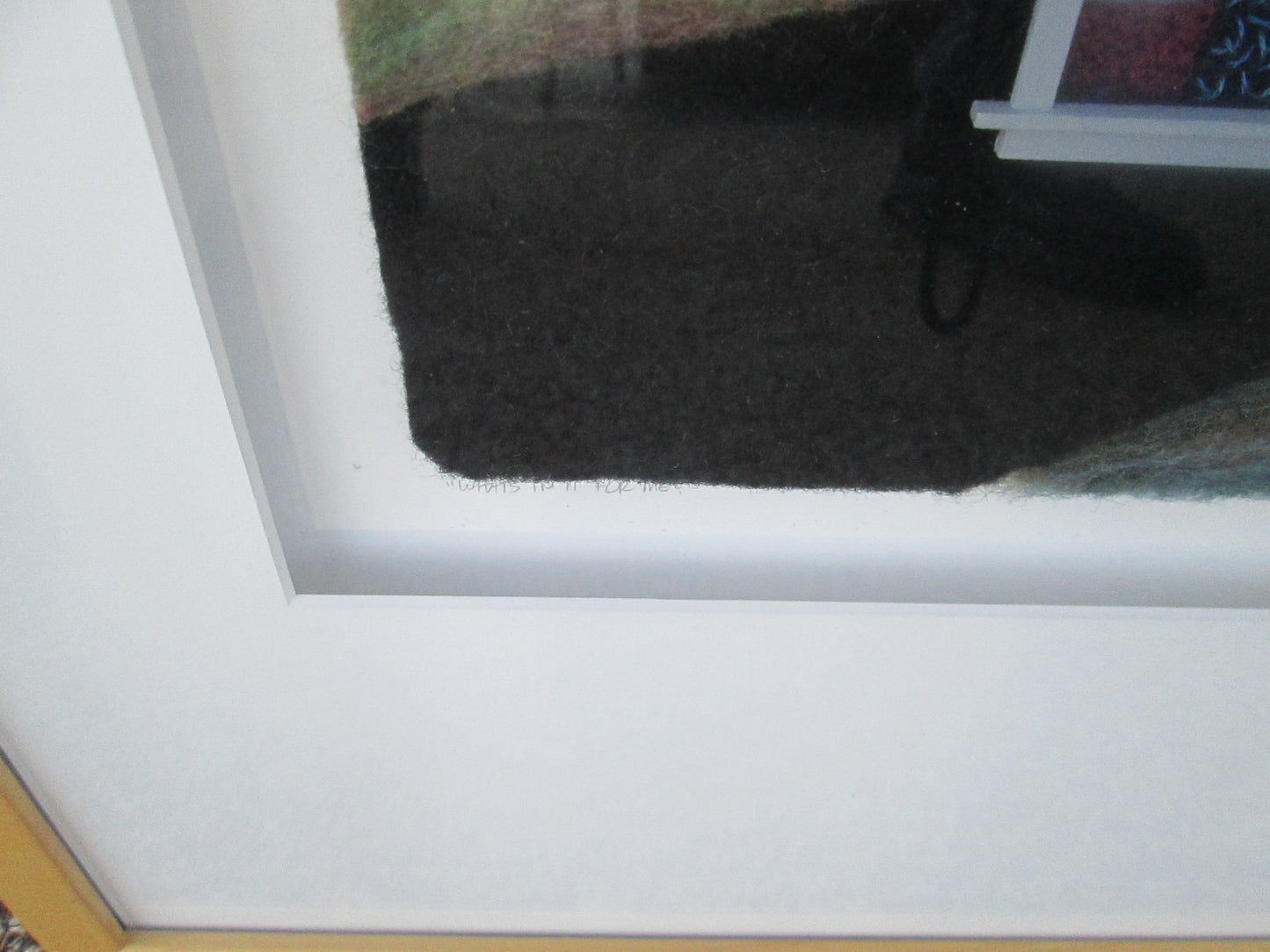 59245  Artist Signed RENEE HARRIS WHATS IN IT FOR ME needlepoint Modern Picture 