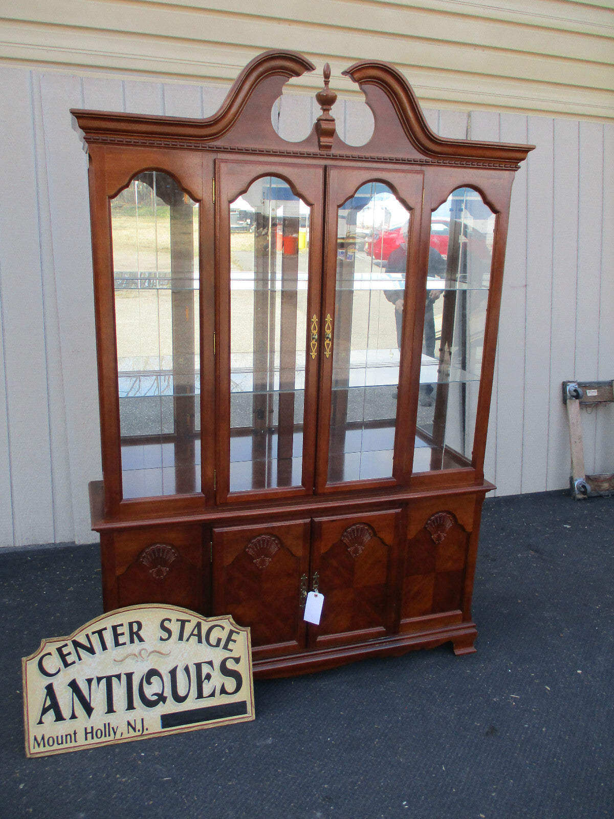 62968  Mahogany 2 pc. Curio China Cabinet