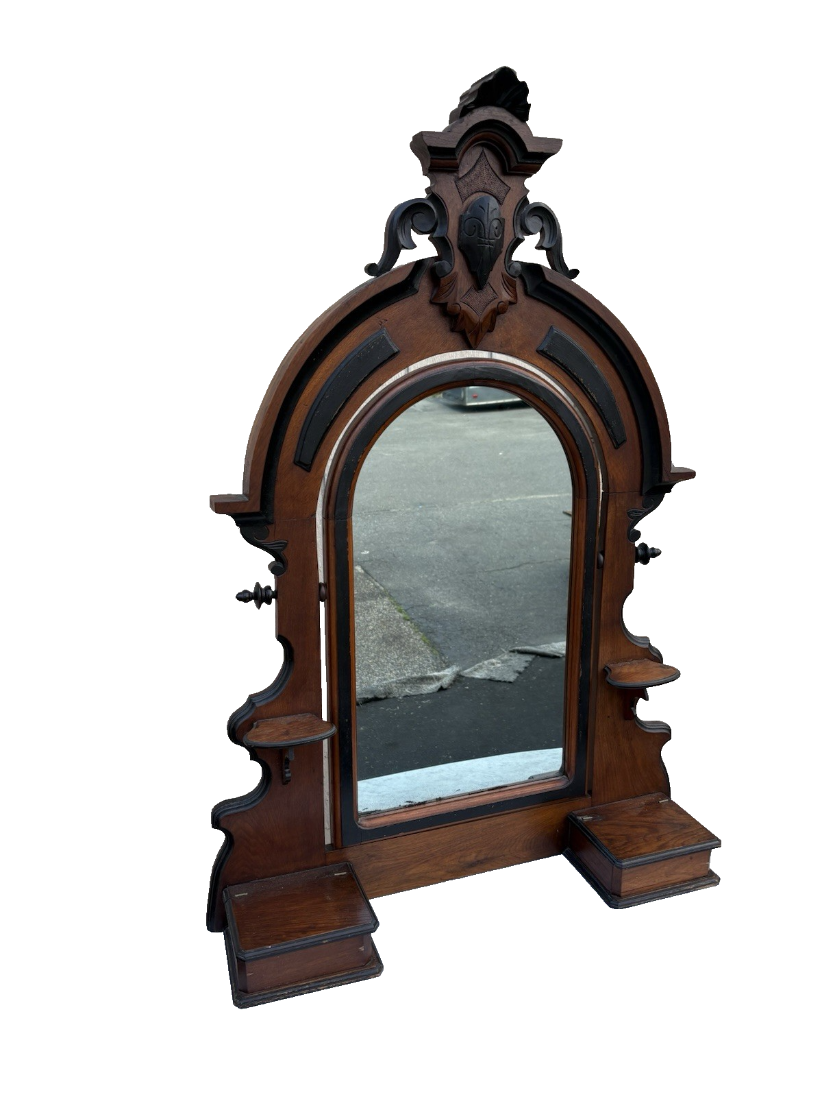 66669  Antique Victorian Marble Top Dresser with Mirror