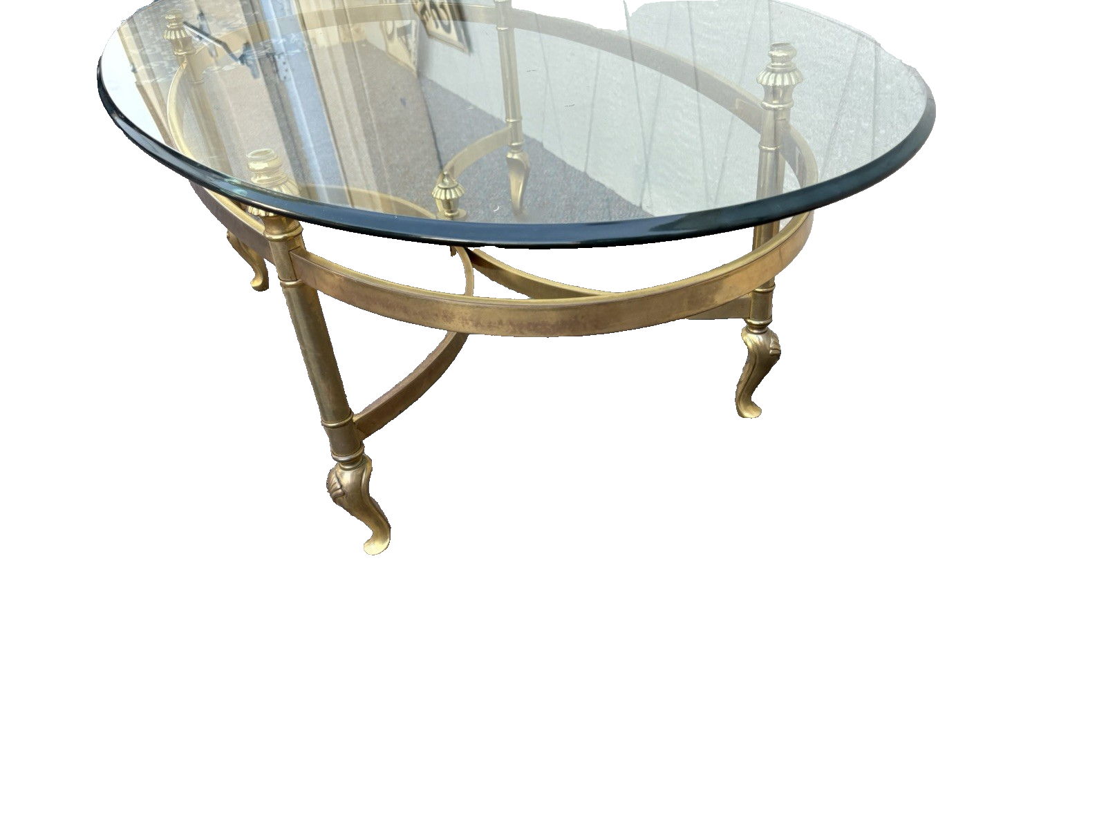 66950 Brass and Glass Coffee Table Stand