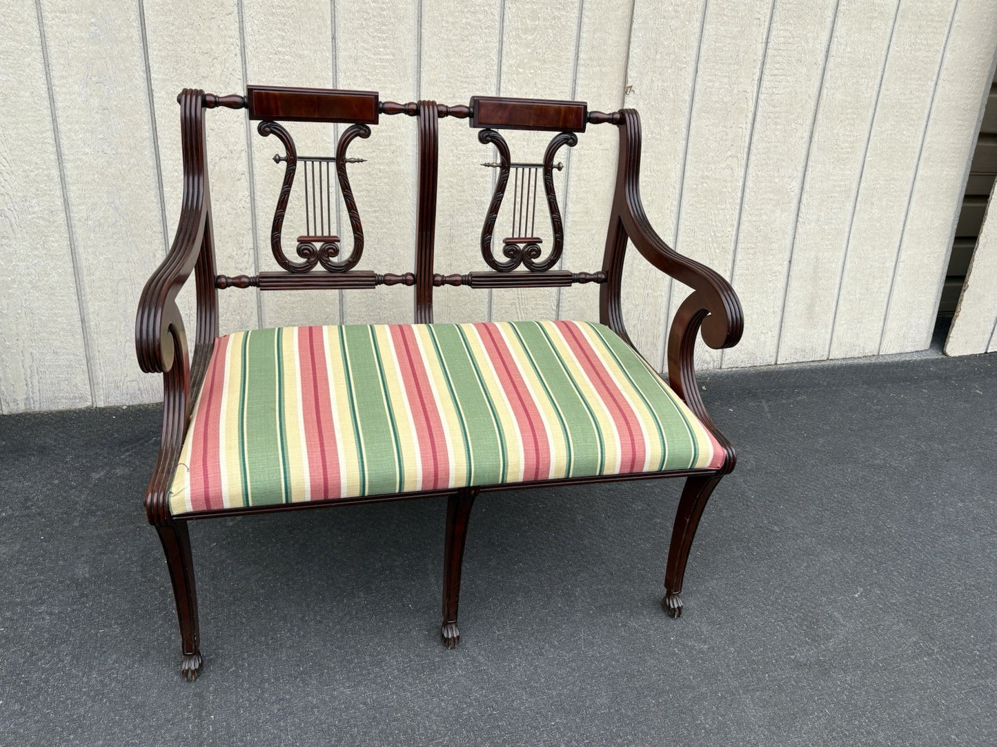 66826  Mahogany Settee Loveseat  Couch Chair