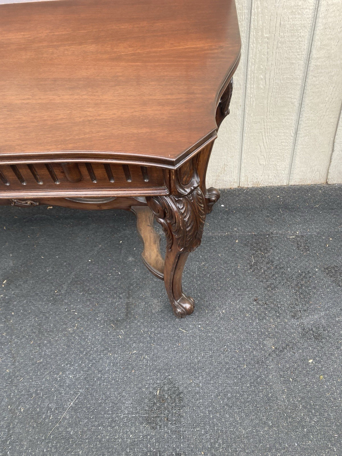 66609  Antique French Country Flip Top Dining Table Console Sofa Table