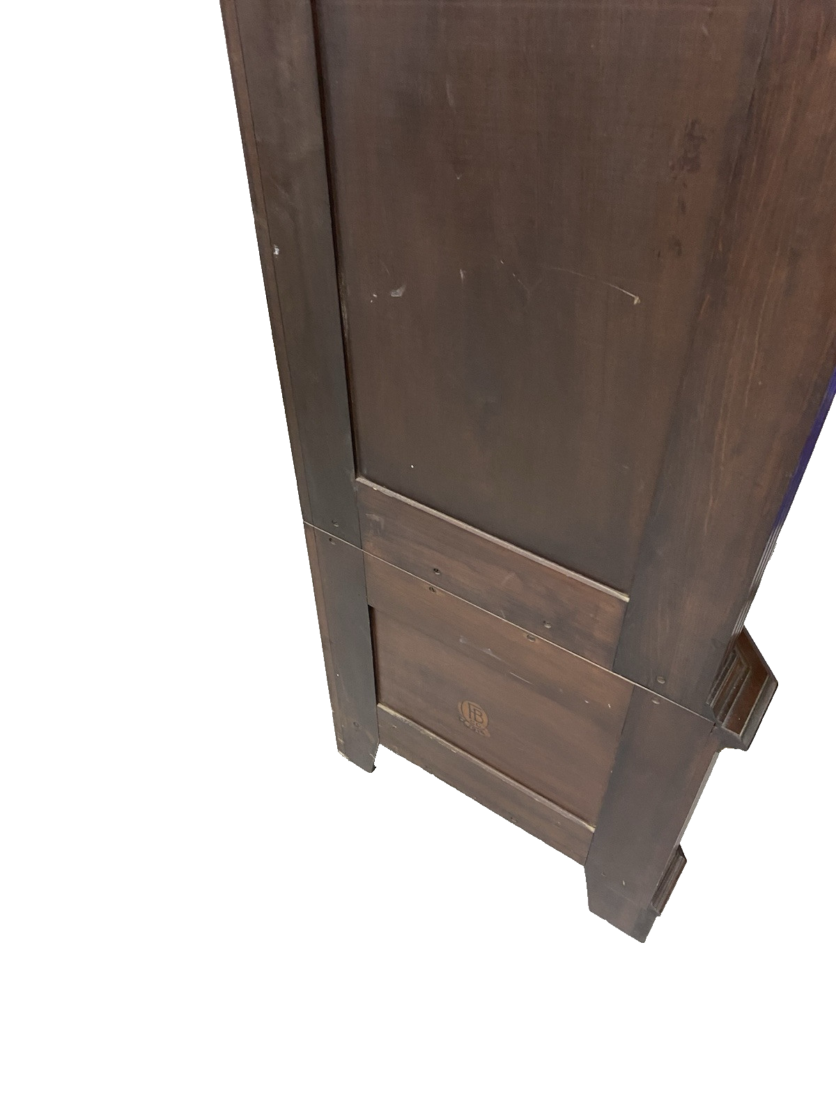 63750 Freidman Brothers FB Mahogany Corner Curio Cabinet Circa 1915