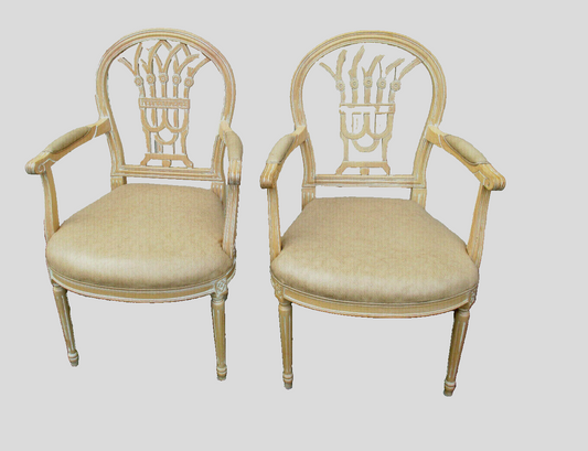 62973   Pair Decorator Armchair Chairs Made in Italy
