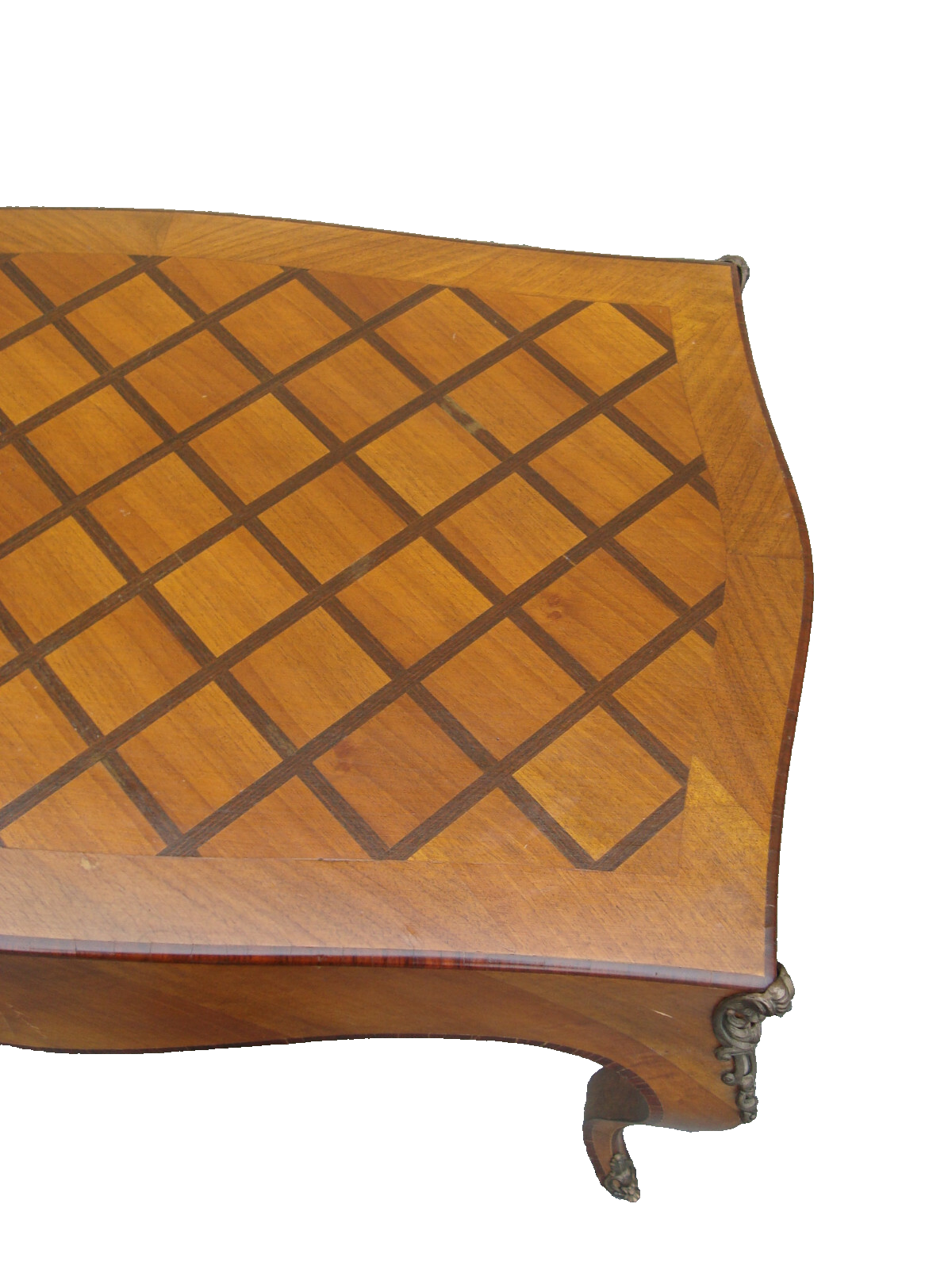 61457 Louis XV Satinwood Inlaid  Lamp Table w/ Bronze Ormalu Custom Hand Made