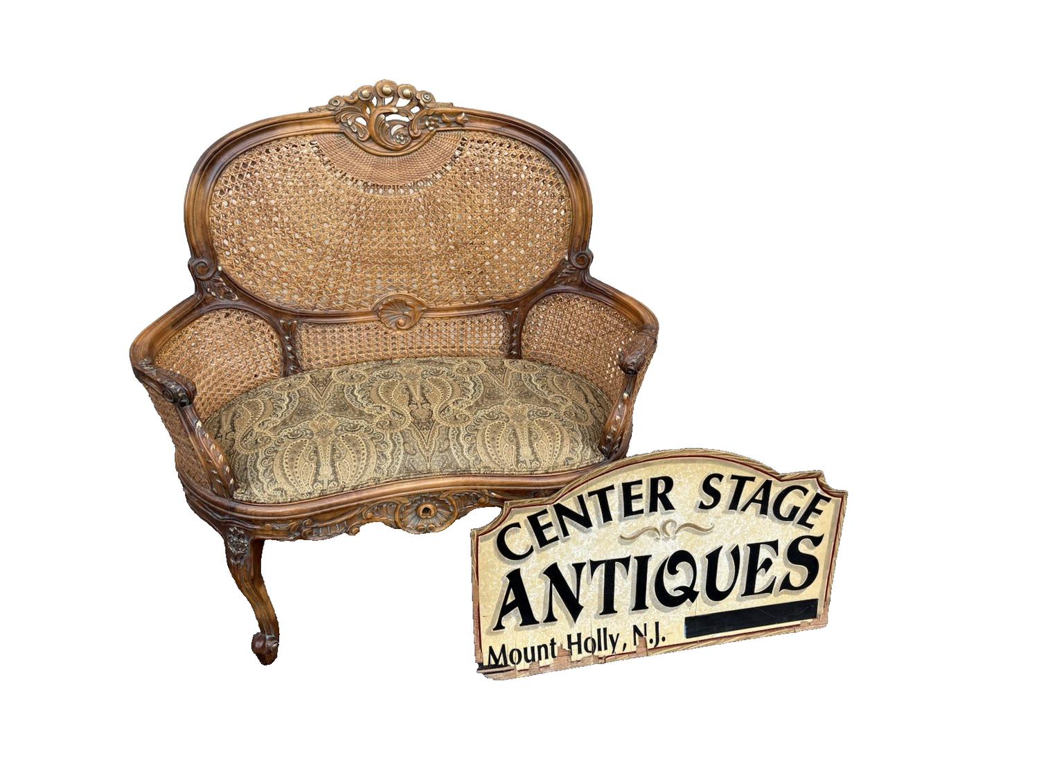 66821  French Country Louis XV Settee Bench Loveseat Chair HORCHOW NEIMAN MARCUS