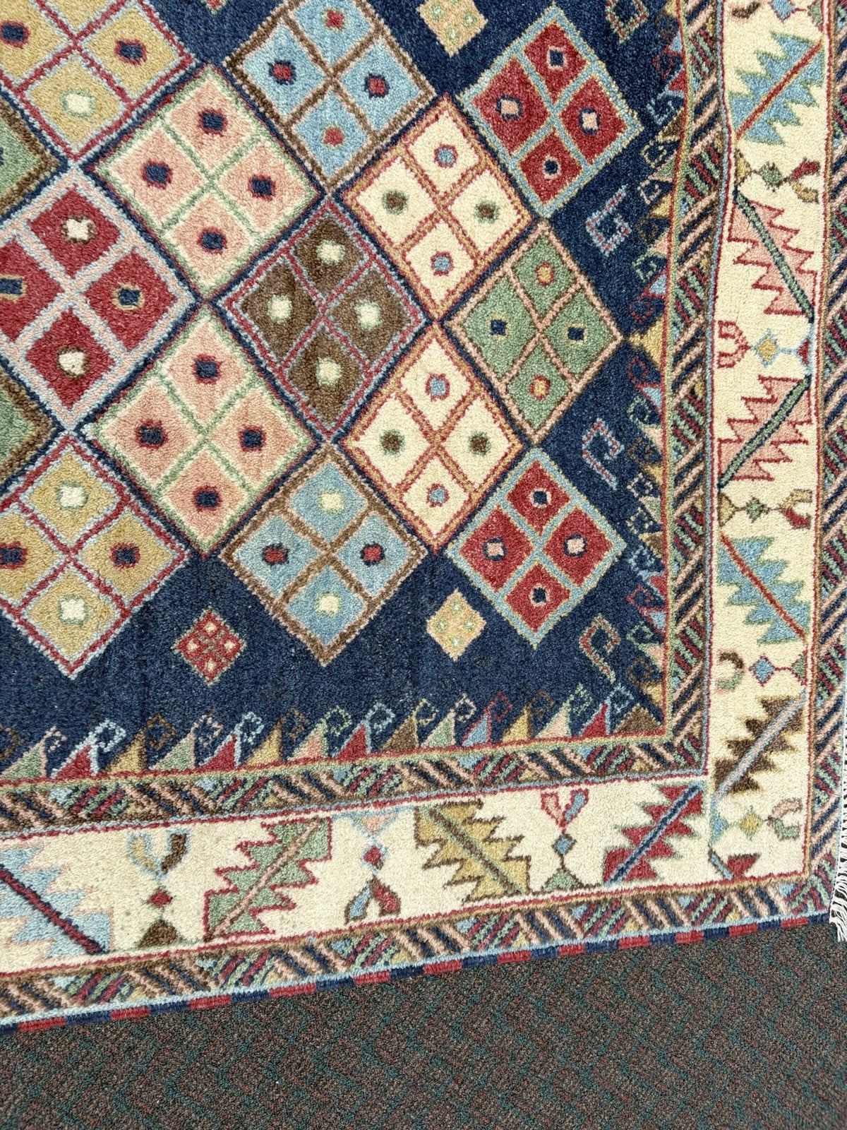 RUG 12: Oriental Wool KAZAK WEAVE TRIBAL TWO  Rug Carpet SIZE 57" x 83"