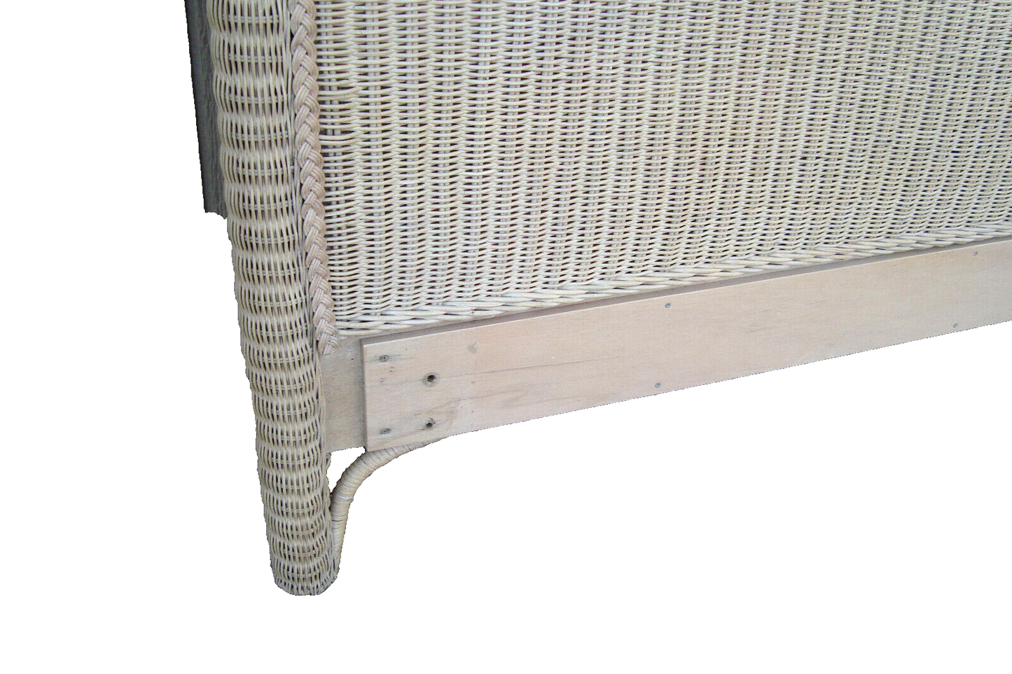 60837 HENRY LINK King Size Wicker Romantic Shabby Headboard Bed