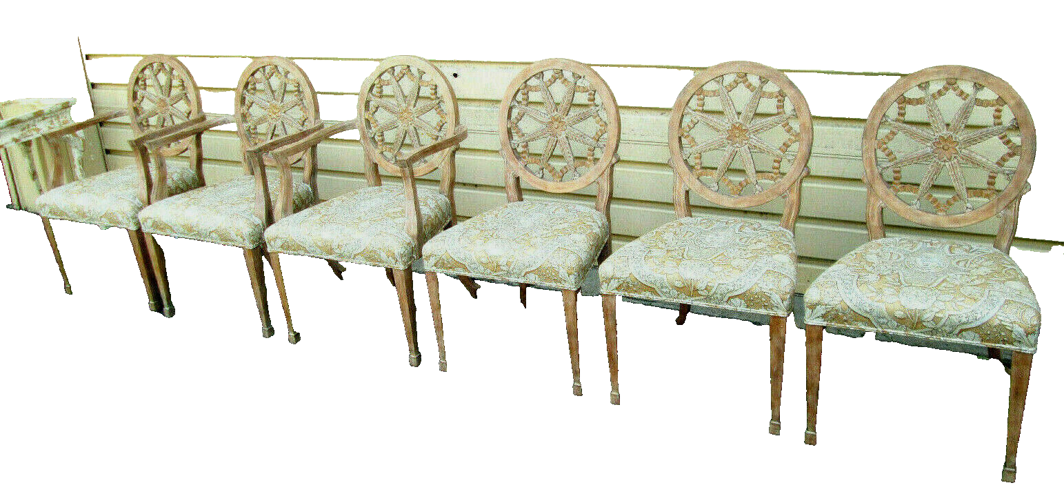 58312 Set of 6 QUALITY Custom Made  Dining Chairs w Original  Factory Finish