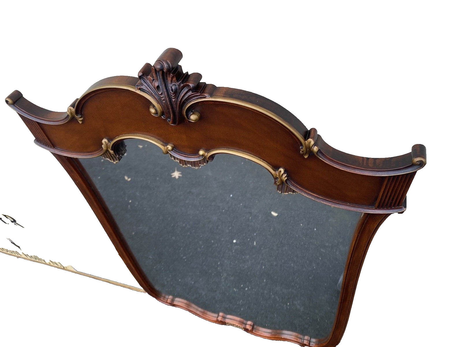 65075 Mahogany Wall Mirror In Fancy Picture Frame