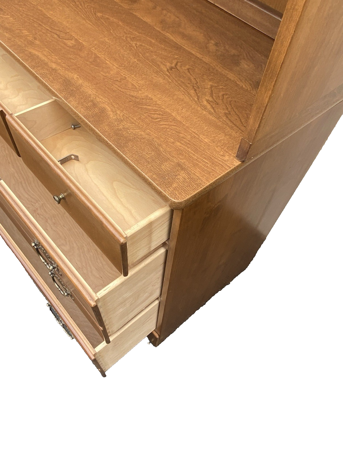 66554 Ethan Allen Maple  Cabinet with Bookcase Top