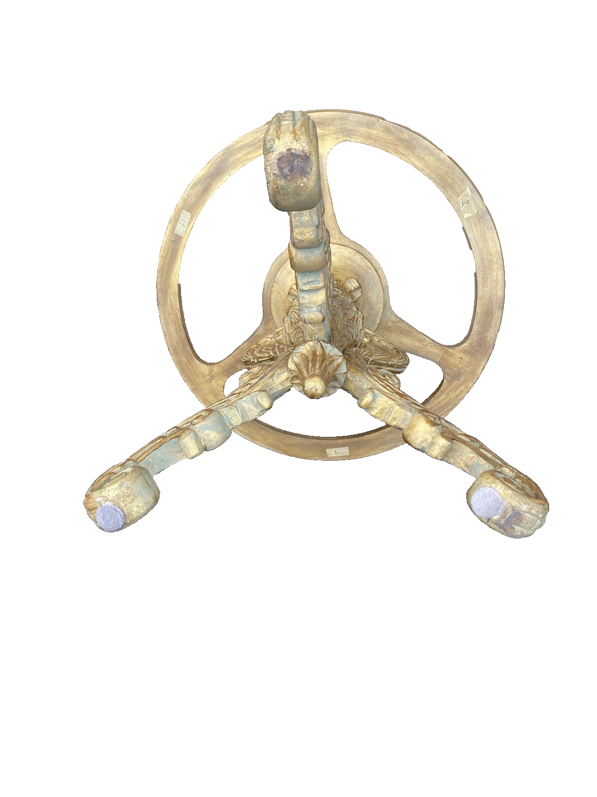 64780 Decorator Hand Painted Lamp Table with Glass Inserts