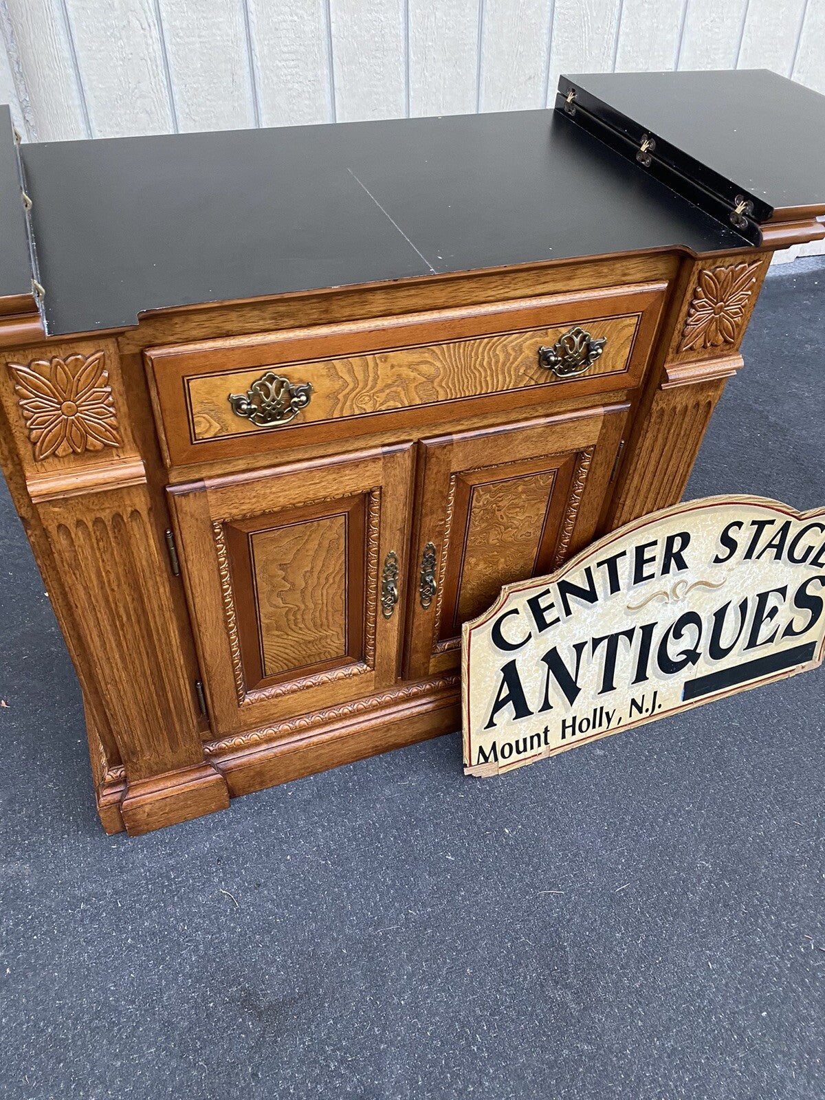 66098 Mahogany Universal Furniture Bar Cart Sideboard Server Cabinet