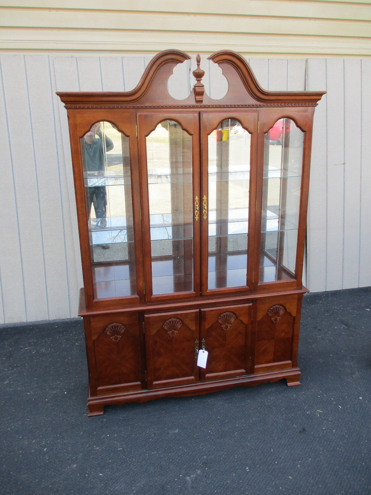 62968  Mahogany 2 pc. Curio China Cabinet