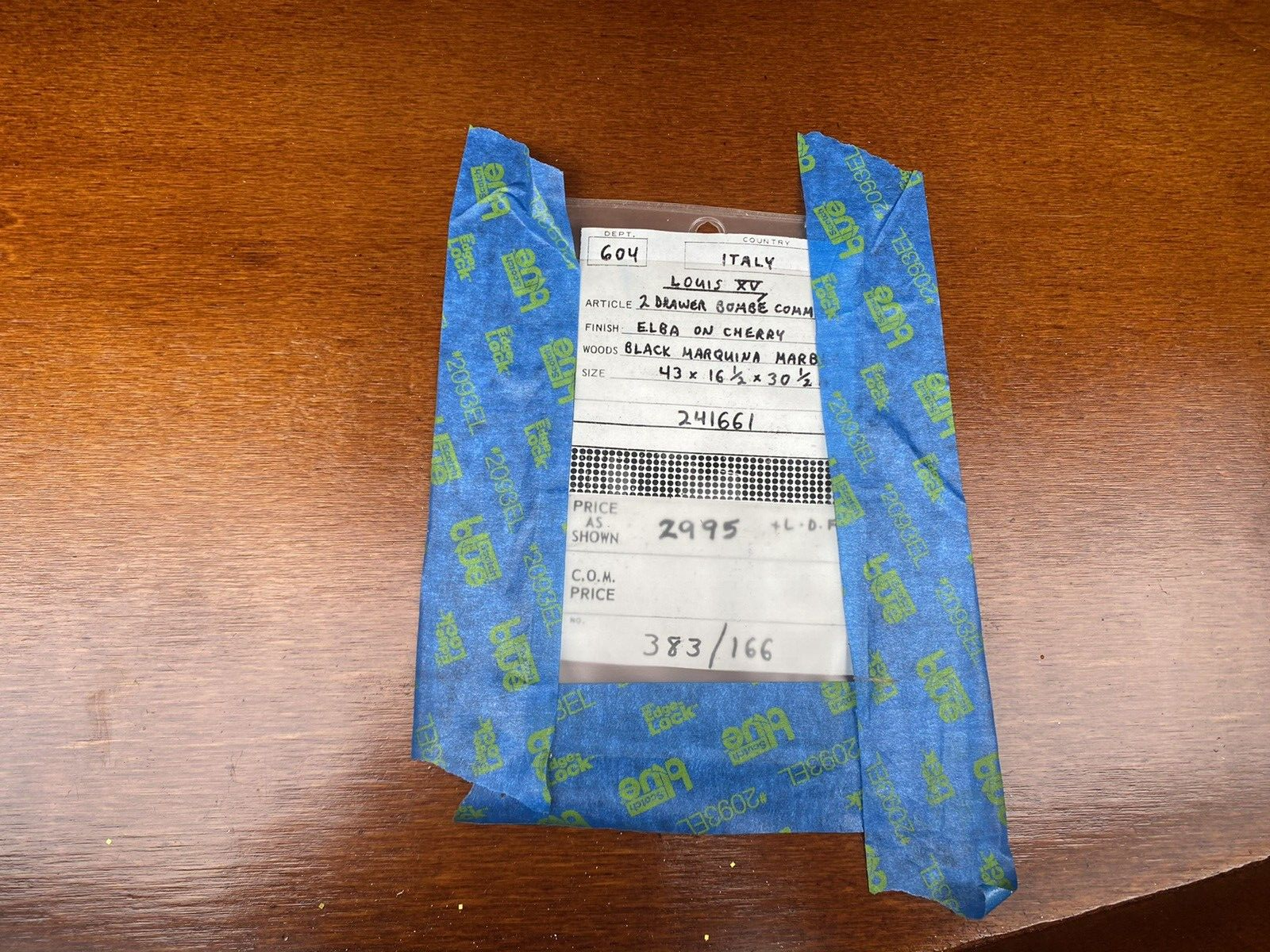 65407  ITALIAN MADE Marble Top Dresser Chest    WAS $2995 NEW