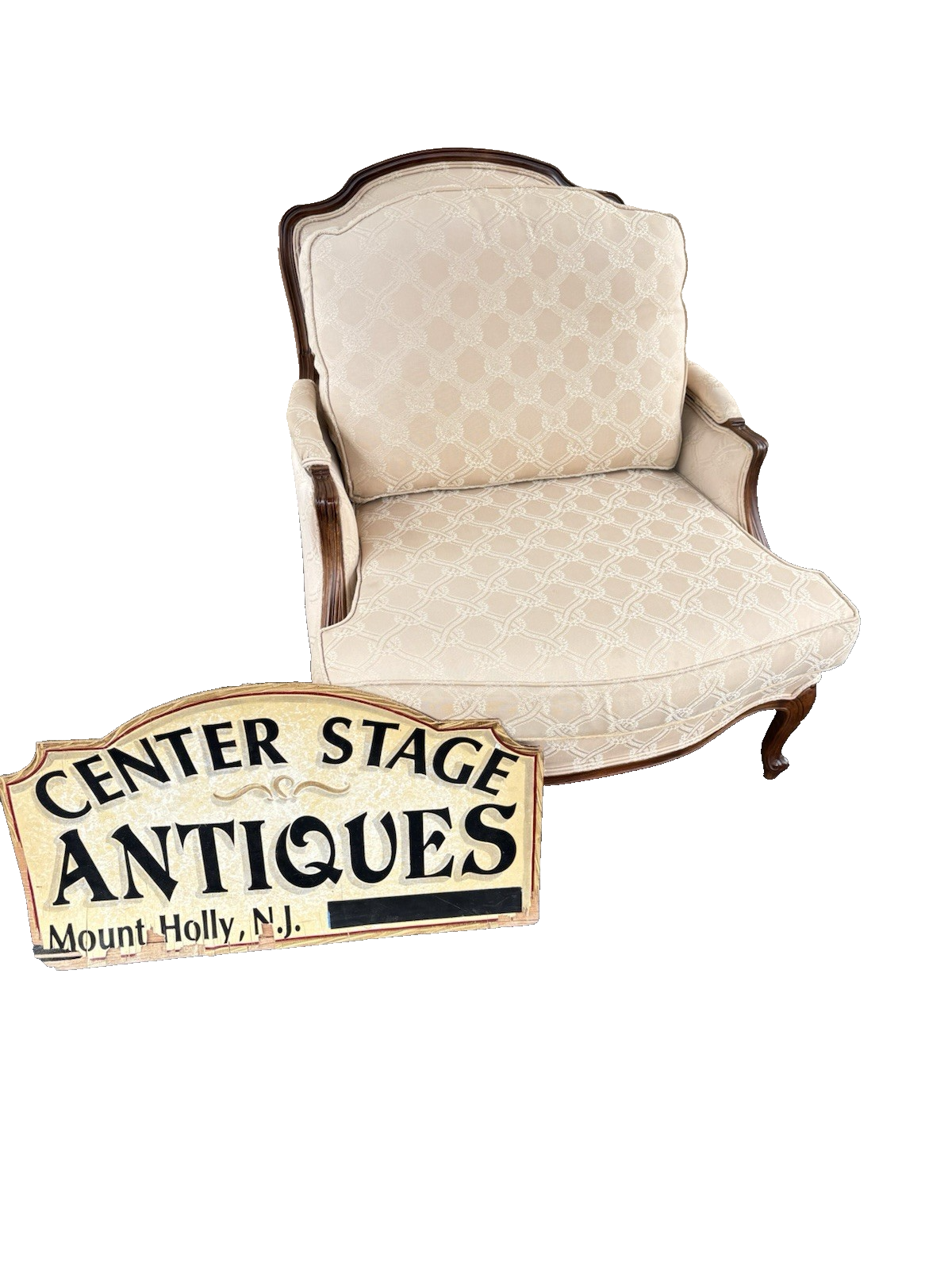 66808   ETHAN ALLEN Bergere Armchair Chair Louis XV