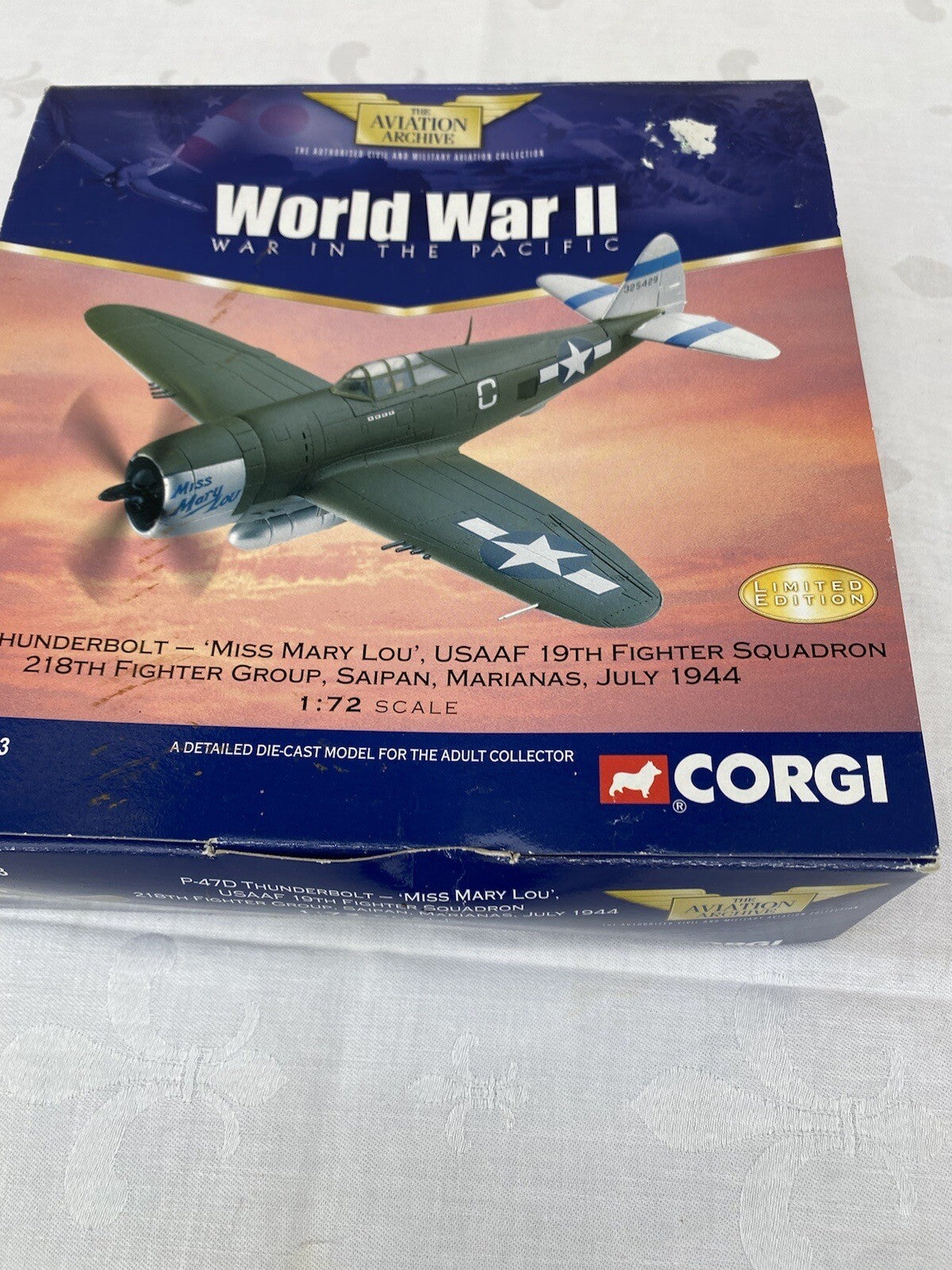 ES 81:  Corgi P 47 D Thunderbolt MISS MARY LOU USAAF   AA33803   1:72 scale