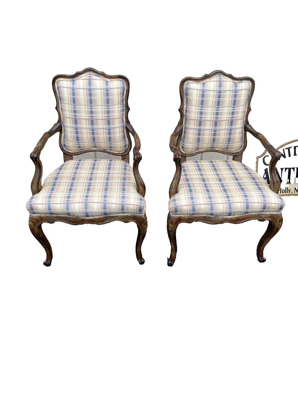 64833 Pair French Country Louis XV Bergere Armchair Chair s
