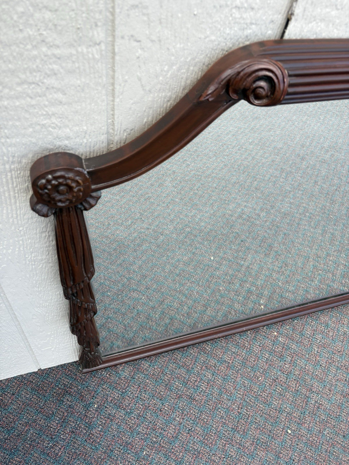 67029 Antique Mahogany Hand Made Mirror