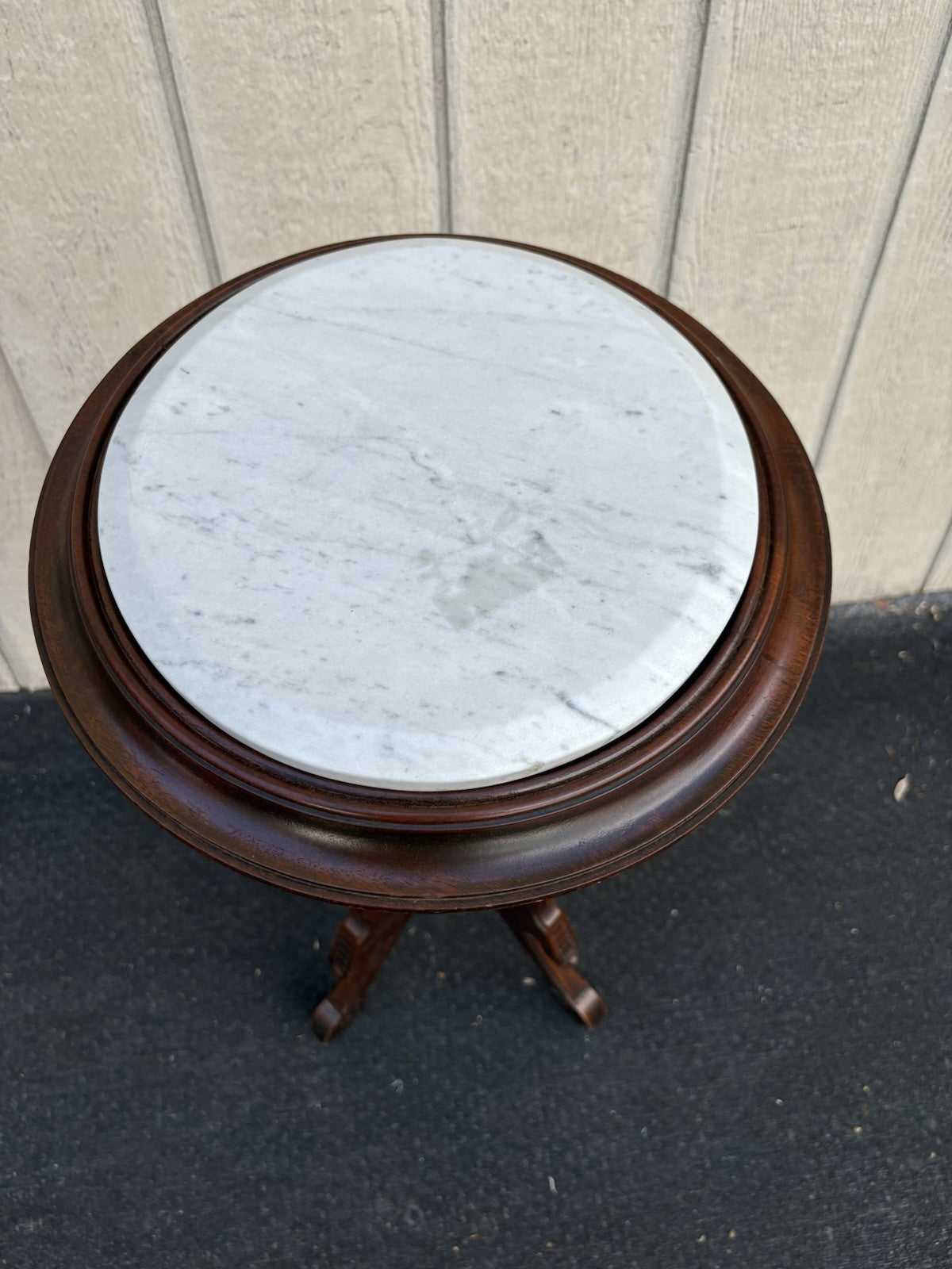 66665  Antique Victorian Marble Top Lamp Table