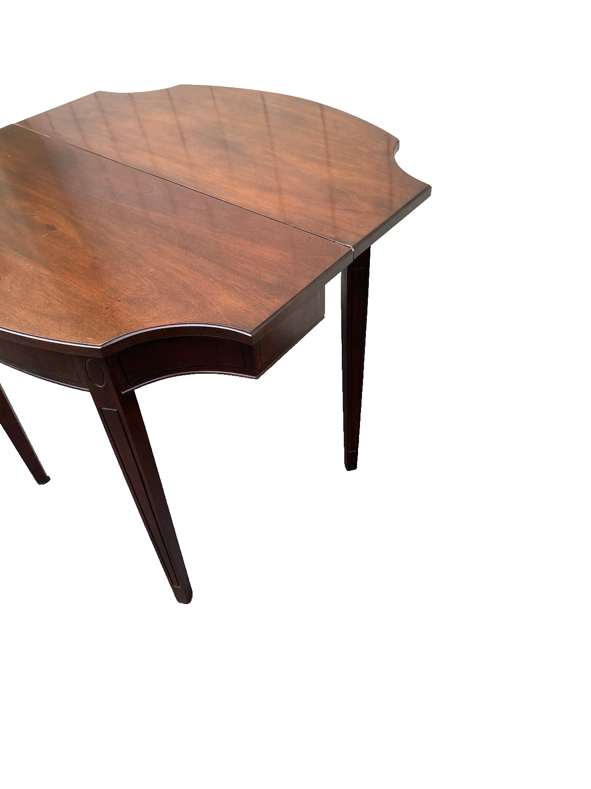 66483   Inlaid Mahogany Flip Top Game Table Stand