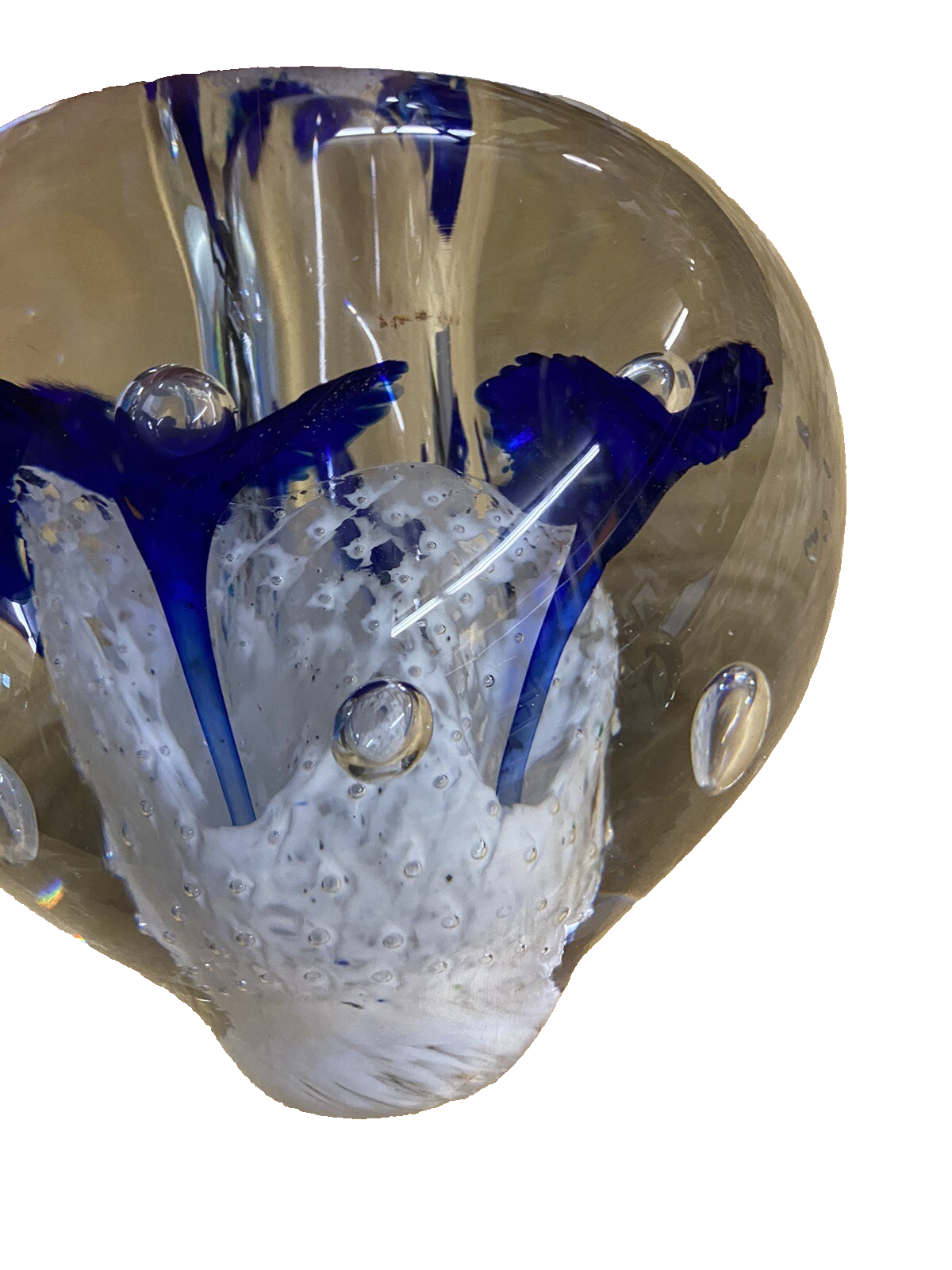 COL WW:      PAIR of  Hand Blown Paperweight  s or Candle Stick Holder s