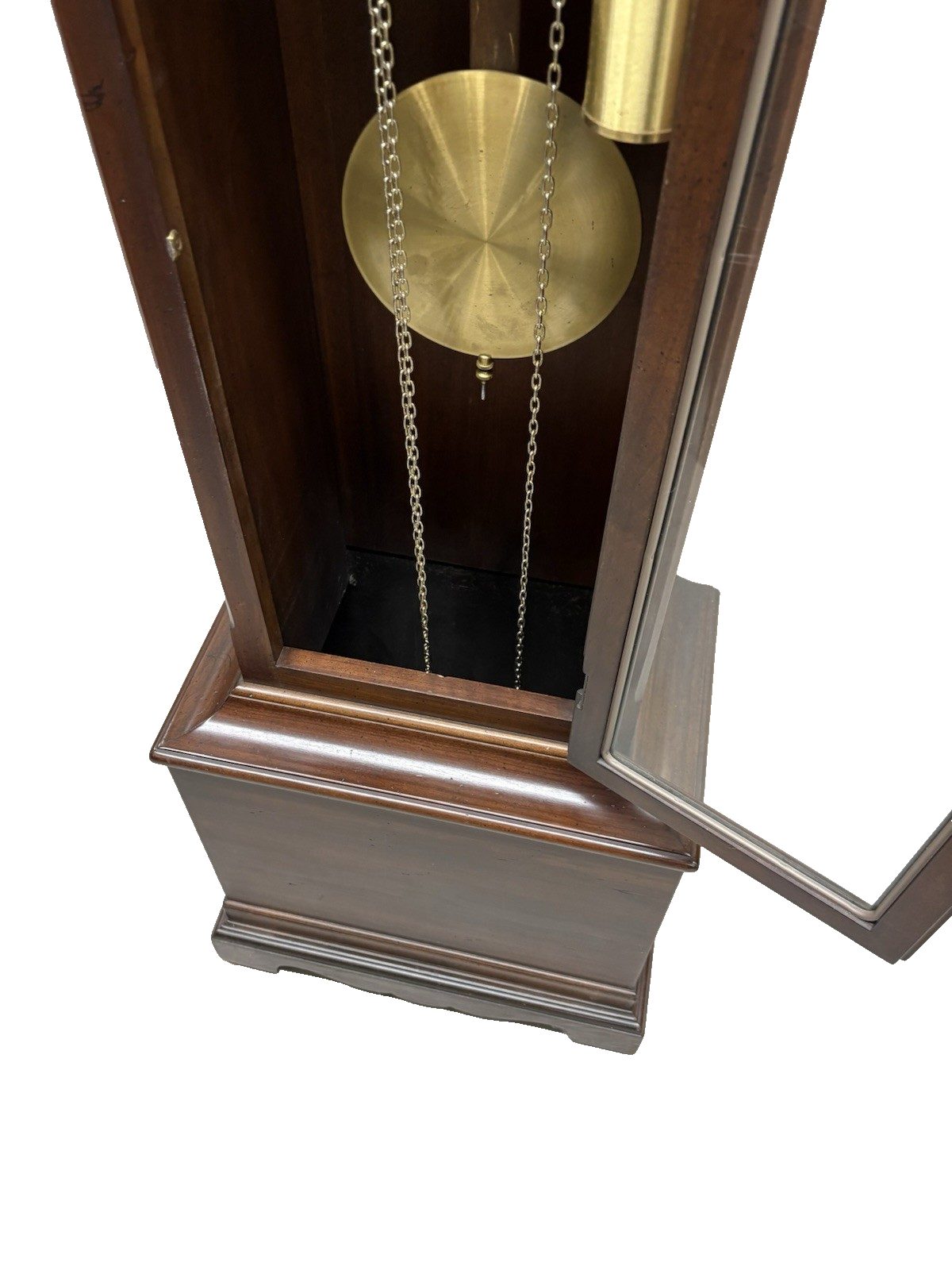 57046 TREND Mahogany Grandfather Clock Good Working Condition.