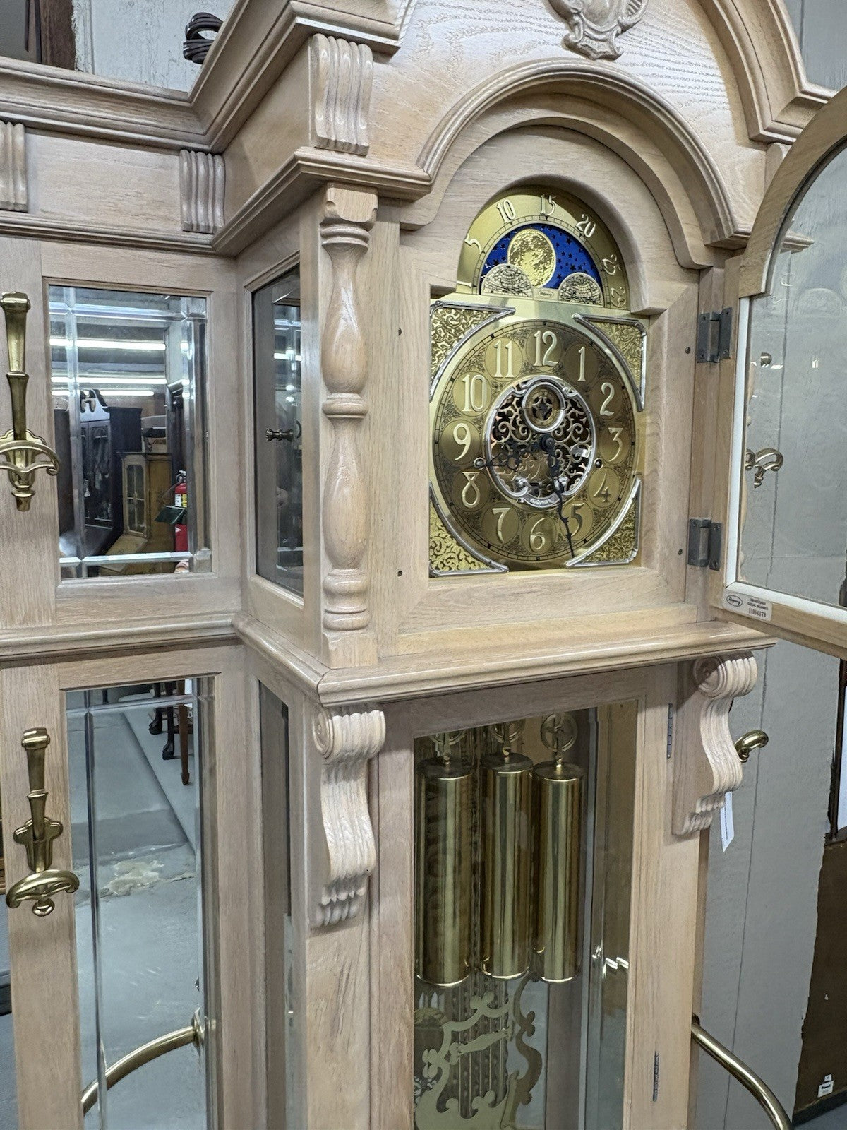 66395   Modern RIDGEWAY Grandfather Clock Hatrack Umbrella Stand