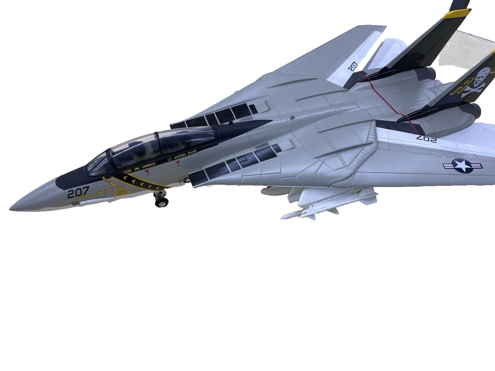 ES 228: Franklin Mint F 14 Tomcat U S Navy Jolly Rodger Airplane Plane