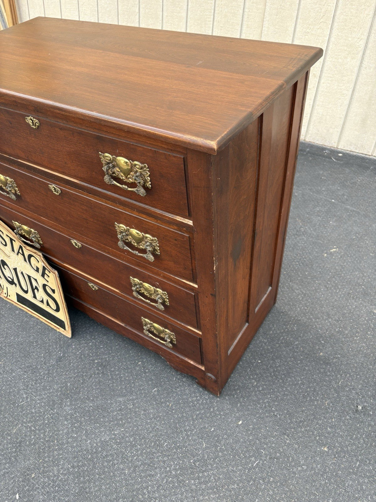 00001 Antique Victorian Mahogany  Dresser Chest