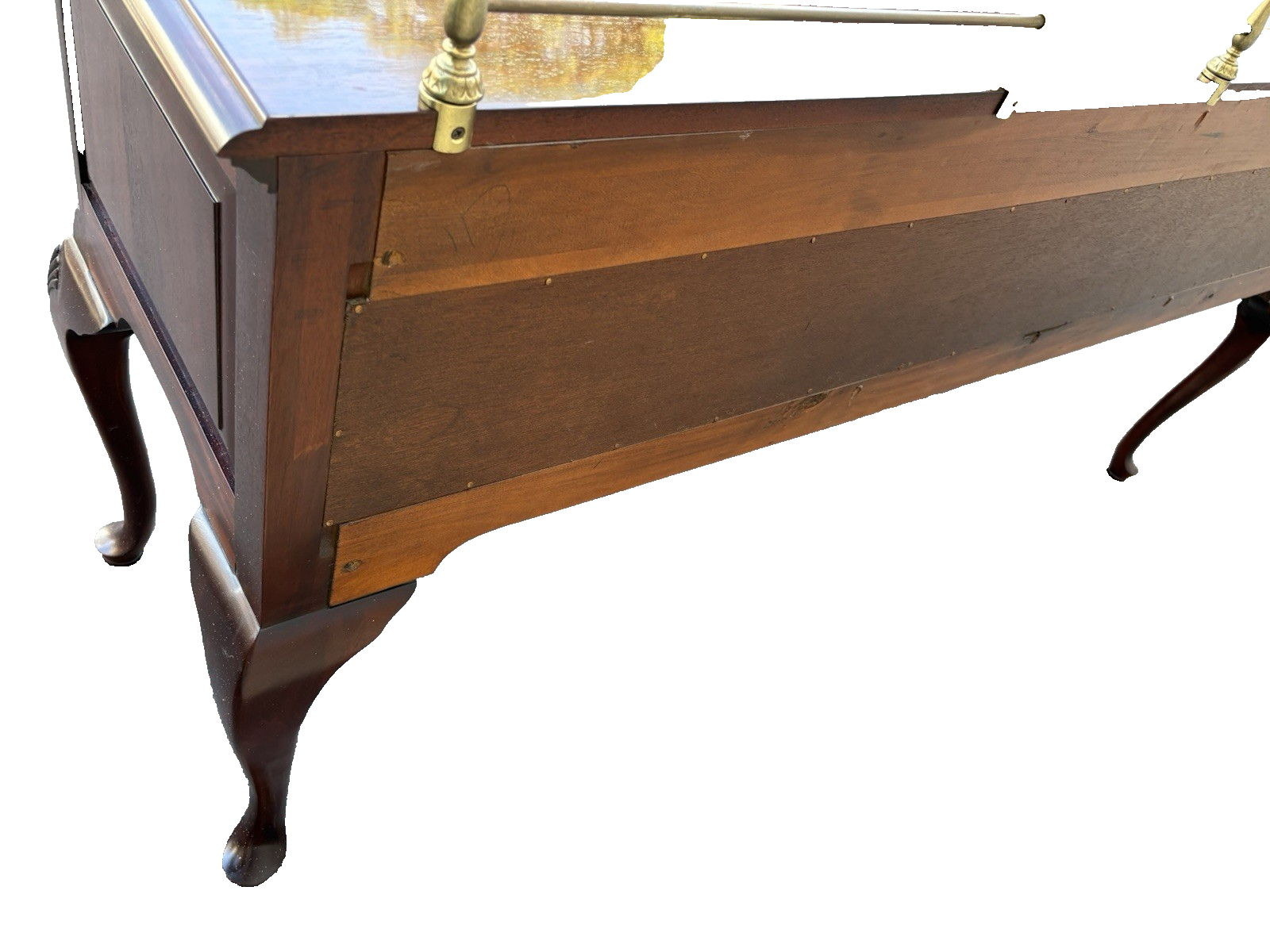 66972   Davis Furniture Buffet Sideboard Server Cabinet with Brass Gallery