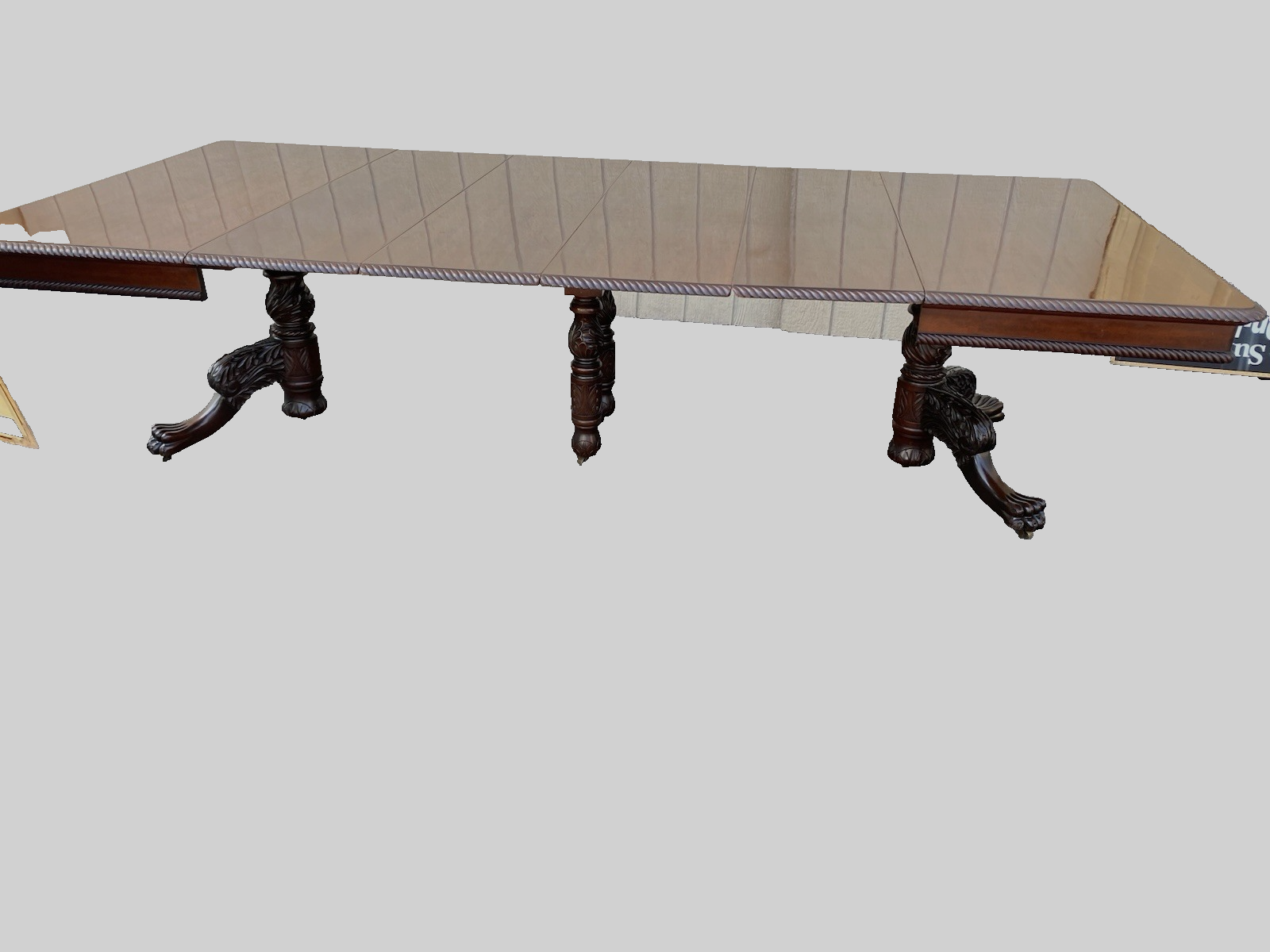 66363 Super Quality Antique Victorian Table w/ 4 Leafs Table top 54" x 110"