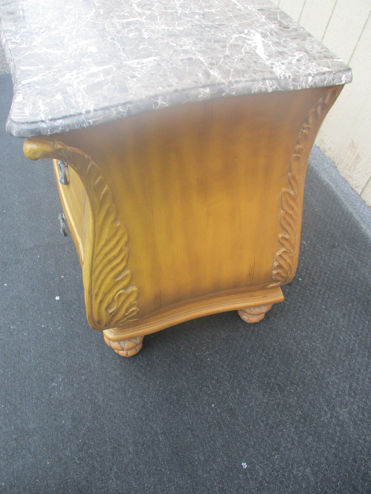 63801 Marble Top Dresser Chest Server Cabinet