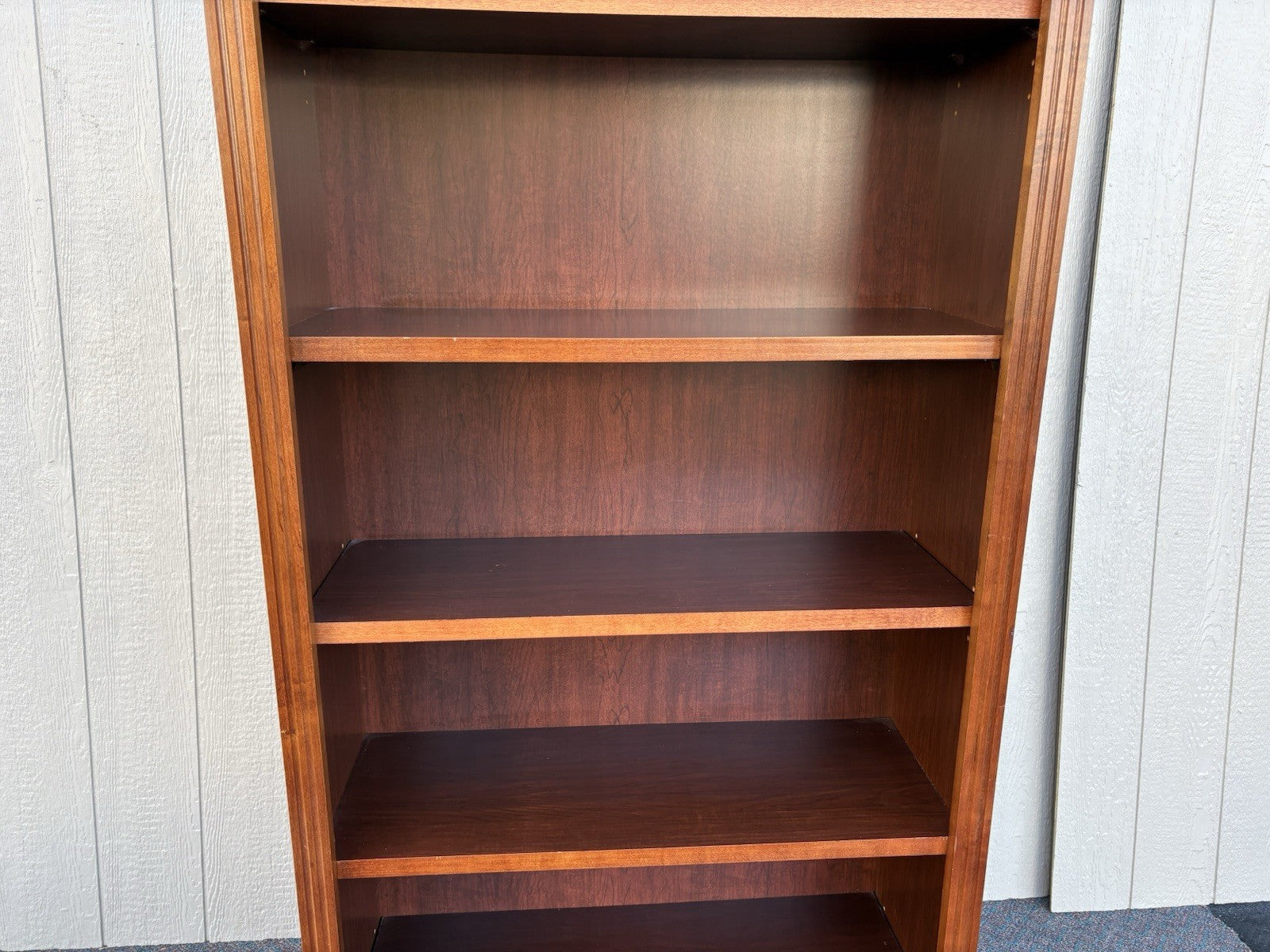 67136 Cherry Open Bookcase Storage Cabinet