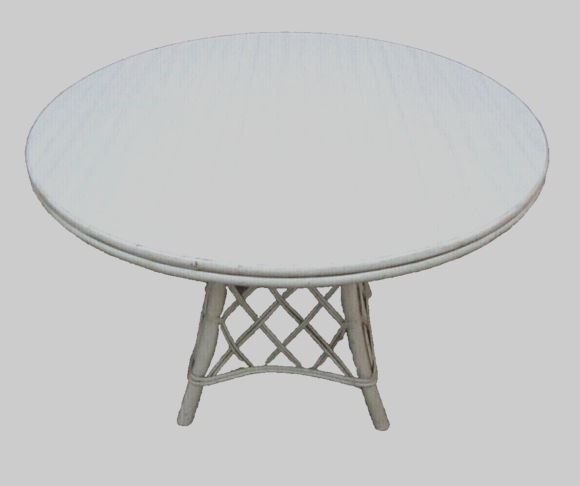 55219 Wicker Rattan Dining Kitchen Foyer Garden Table 42" Round Top