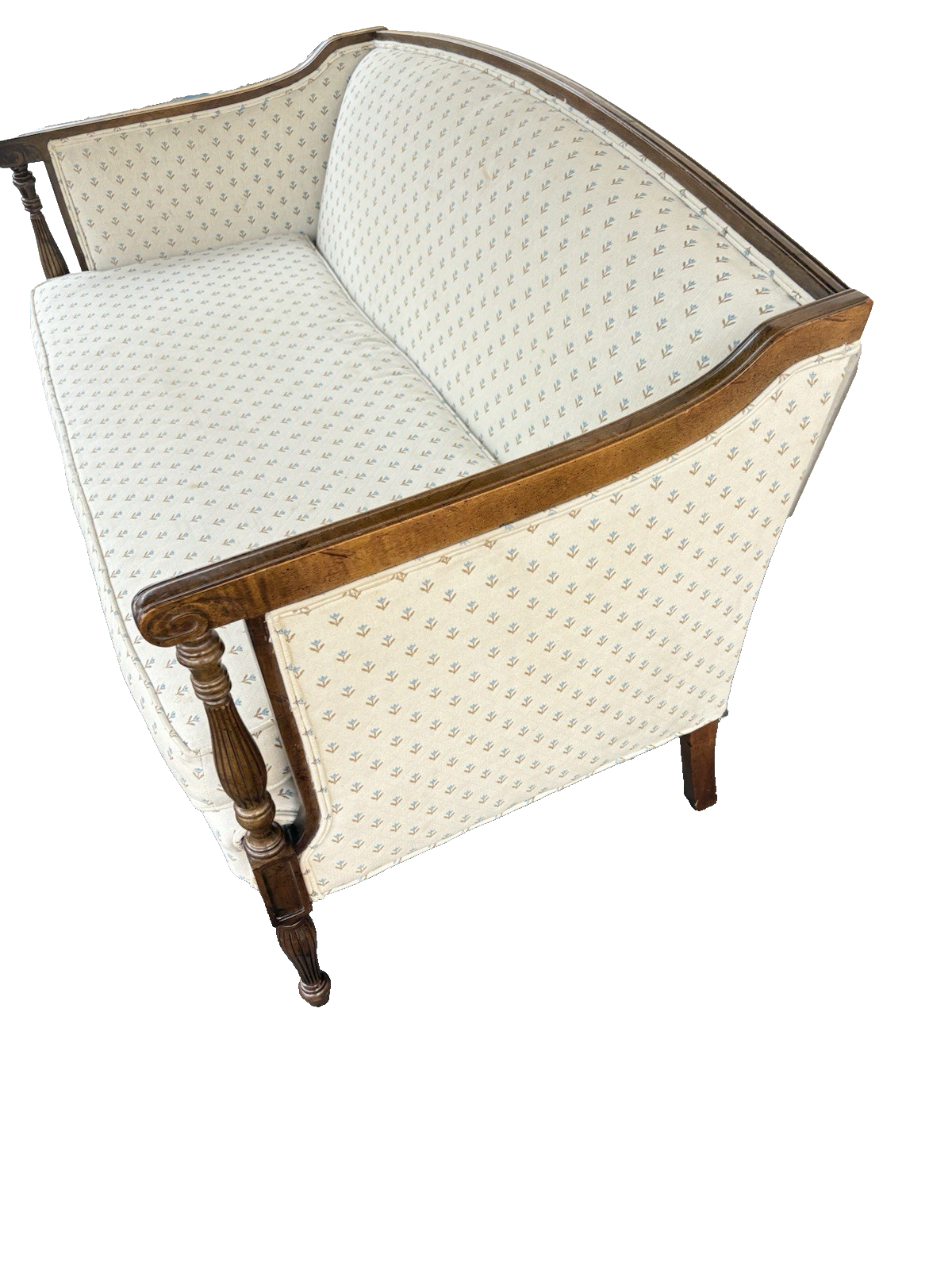 66809   Hepplewhite  SAM MOORE Mahogany Loveseat Sofa Couch Chair