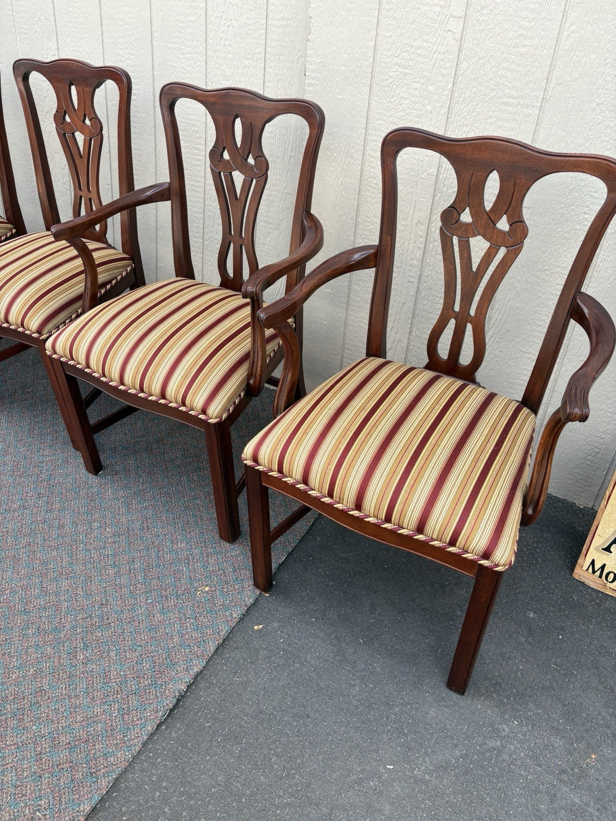 66986 Set of 10 DAVIS Furniture Mahogany Dining Chairs Chair s