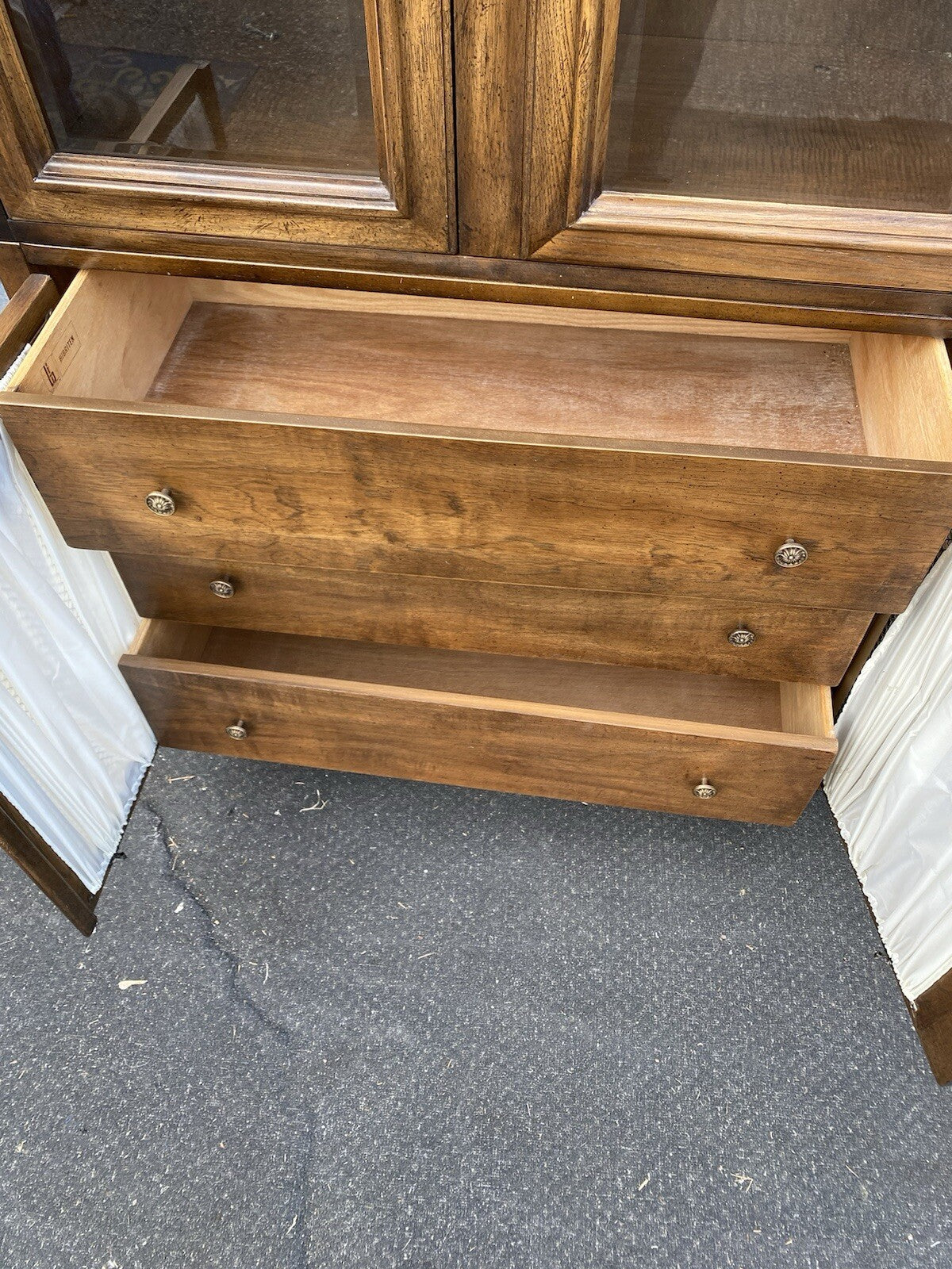 66198 BERNHARDT HIBRITEN  3 Section Wall Unit Bookcase Curio Cabinet