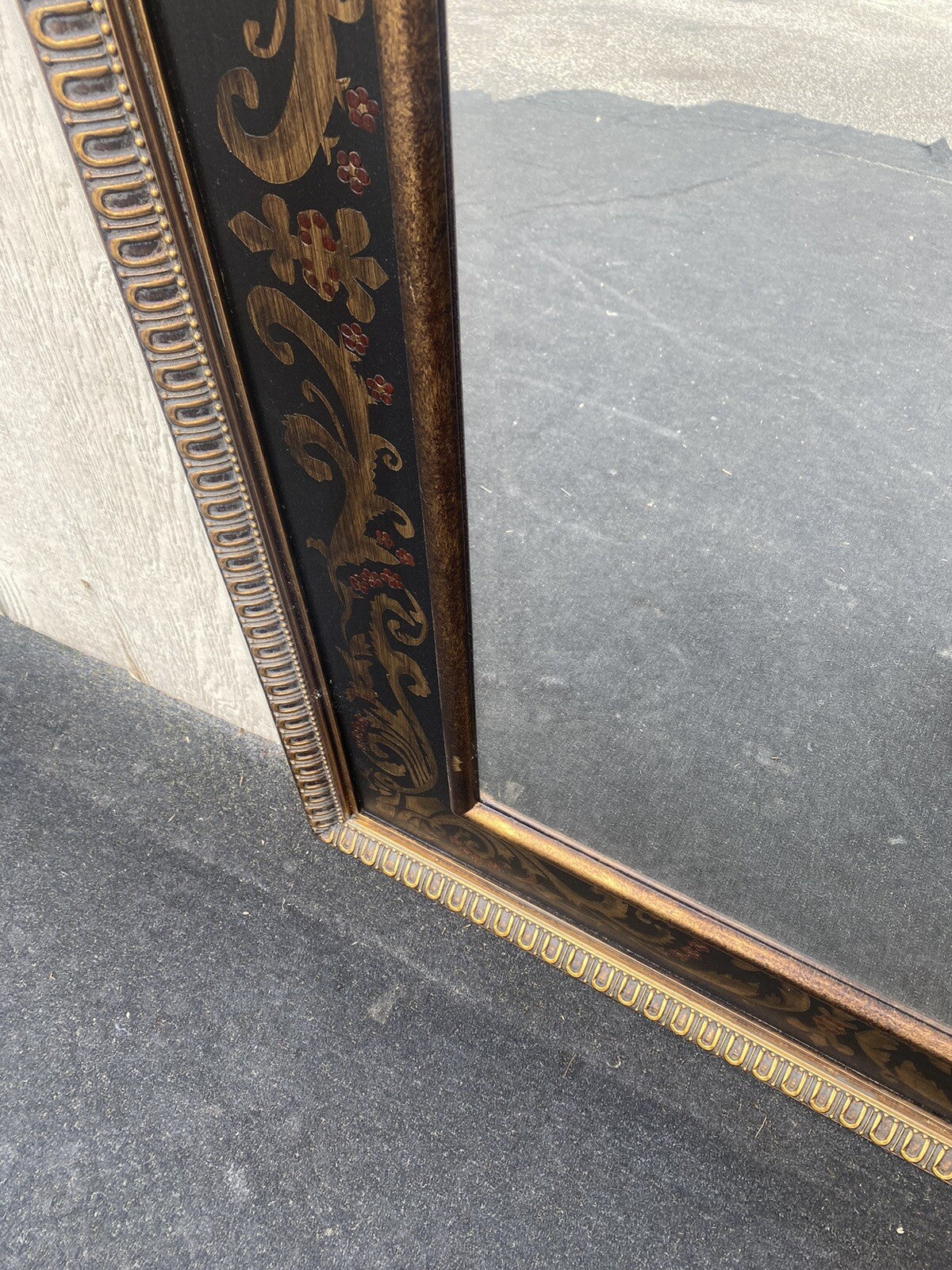 65464 Decorator Ebony Accent Mirror in Fancy Picture Frame