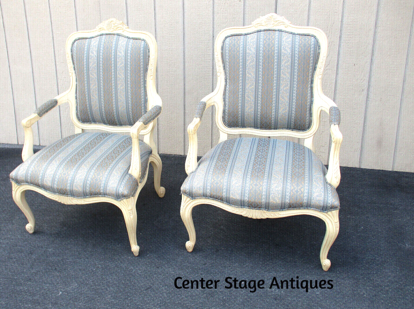 63502  Pair ETHAN ALLEN Bergere Armchair Chairs